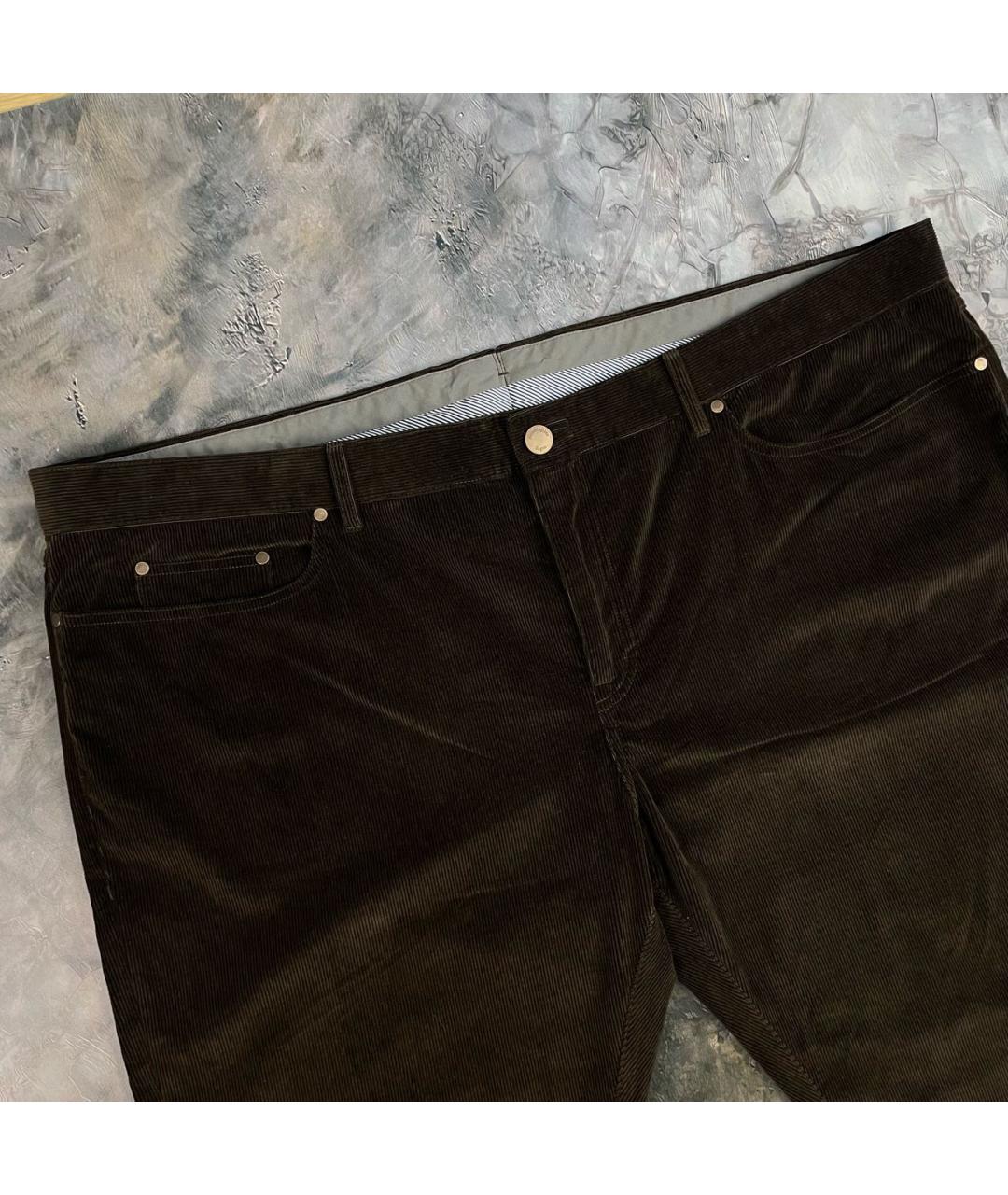 ERMENEGILDO ZEGNA XXX Коричневые хлопковые классические брюки, фото 2