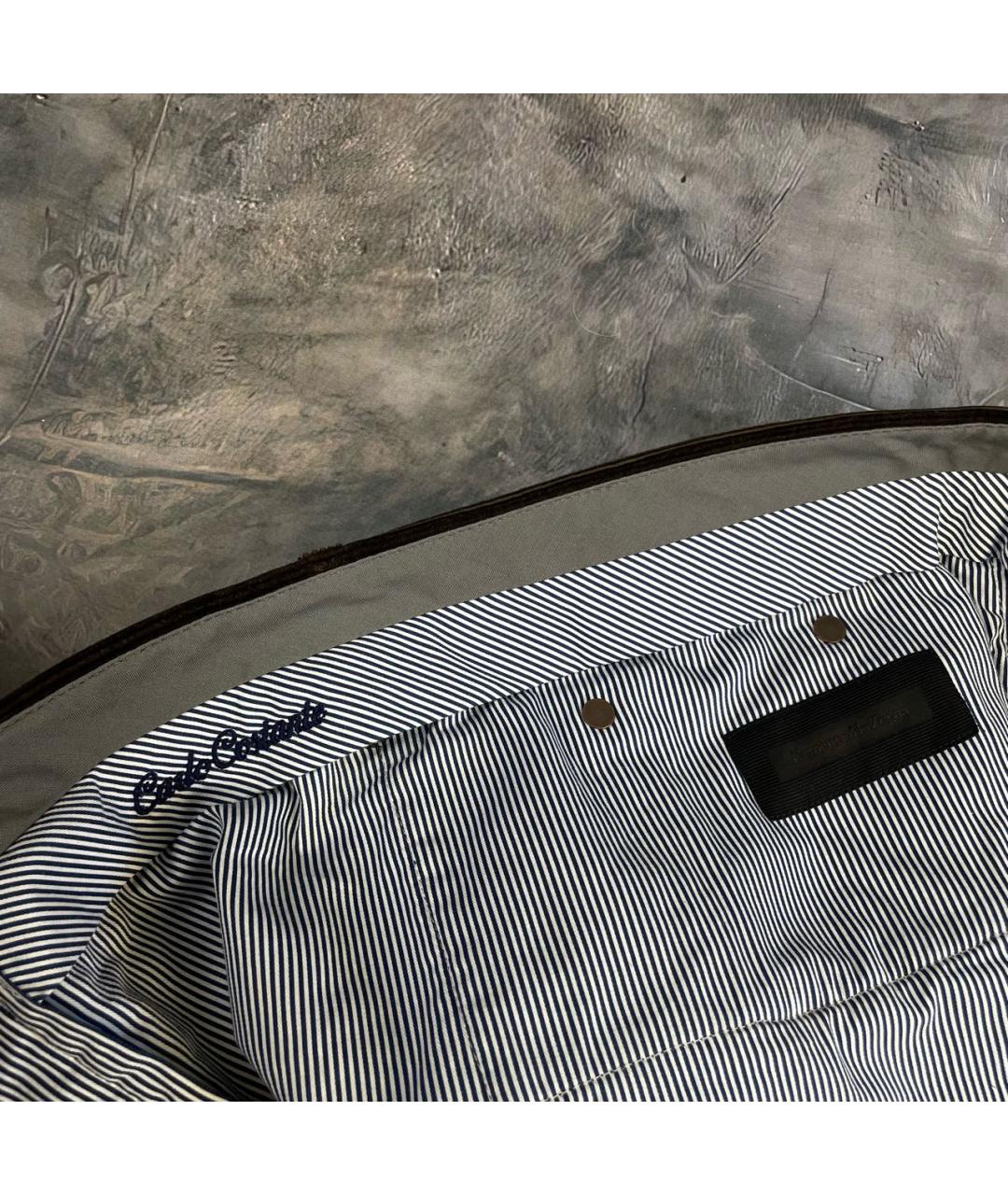ERMENEGILDO ZEGNA XXX Коричневые хлопковые классические брюки, фото 7