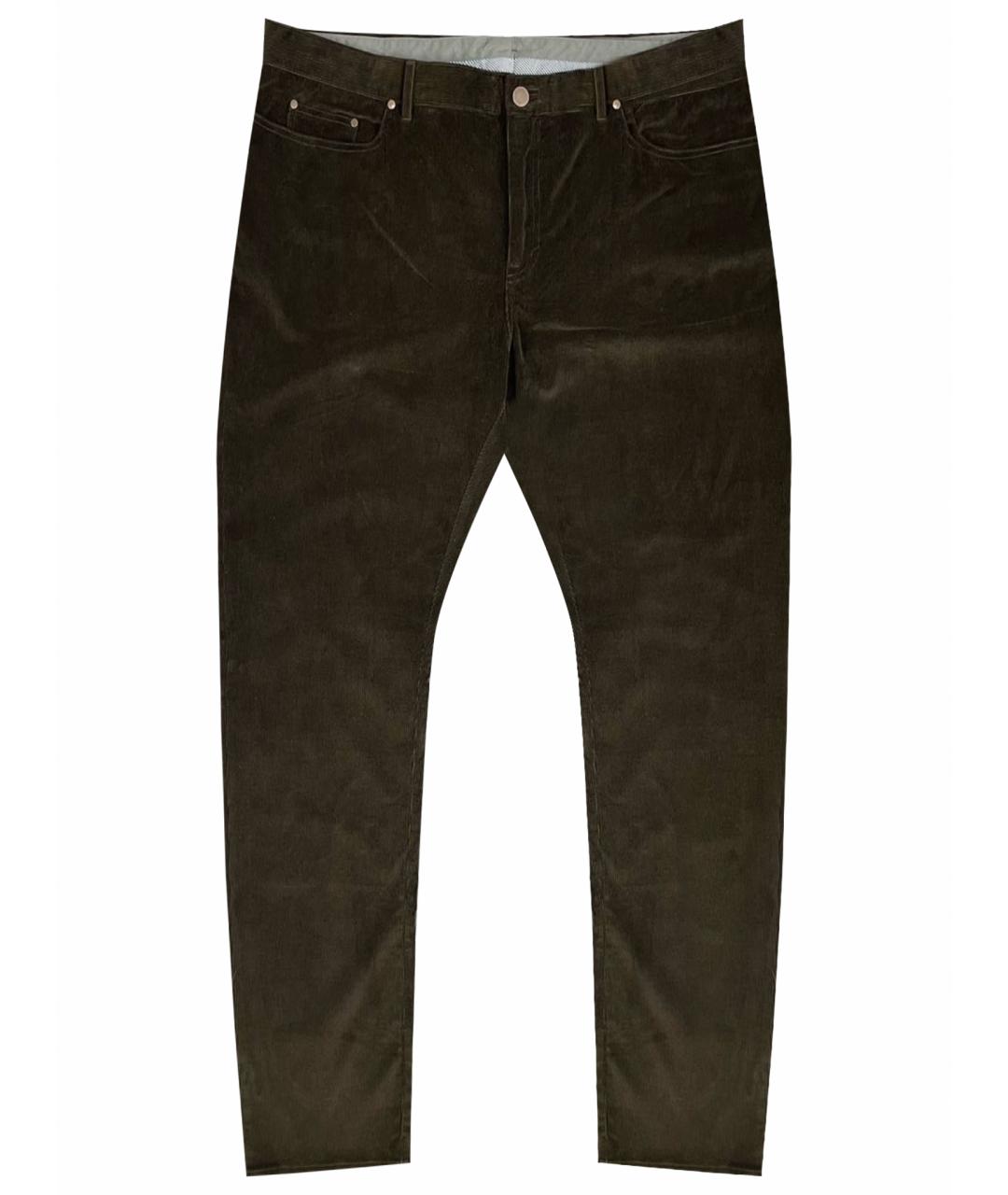 ERMENEGILDO ZEGNA XXX Коричневые хлопковые классические брюки, фото 1