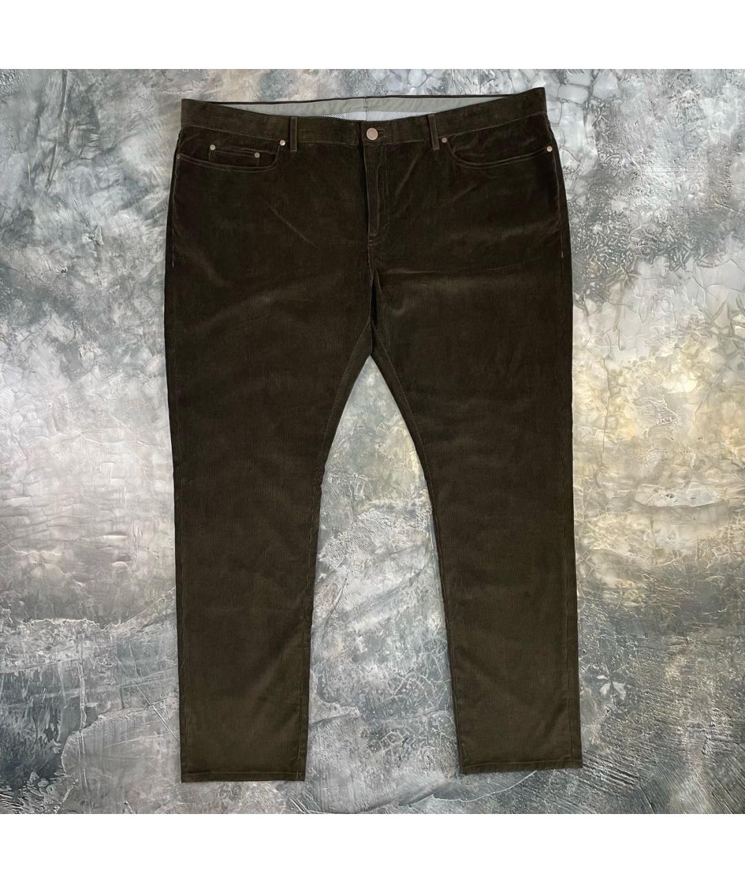 ERMENEGILDO ZEGNA XXX Коричневые хлопковые классические брюки, фото 9