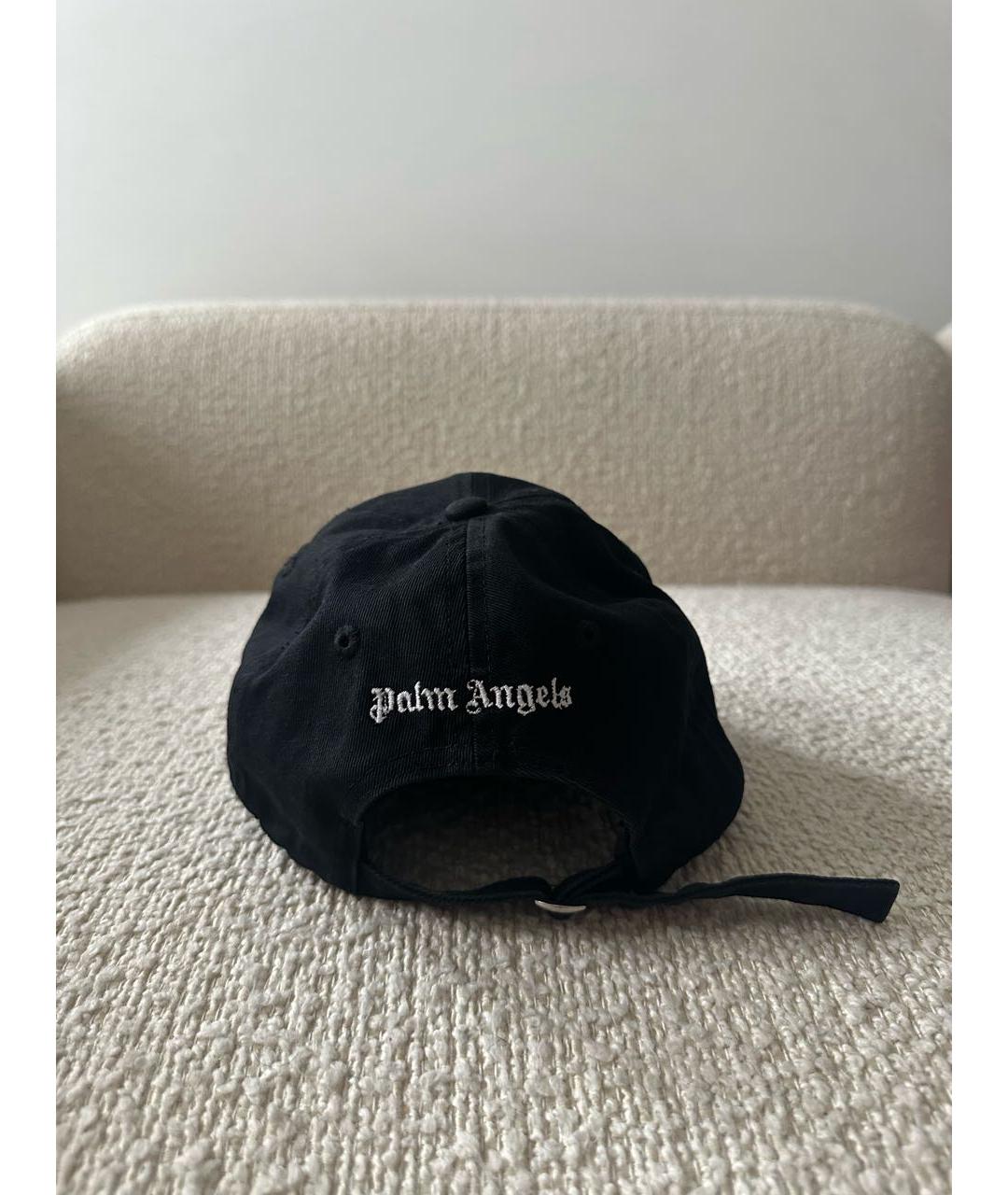 PALM ANGELS Черная хлопковая кепка, фото 2