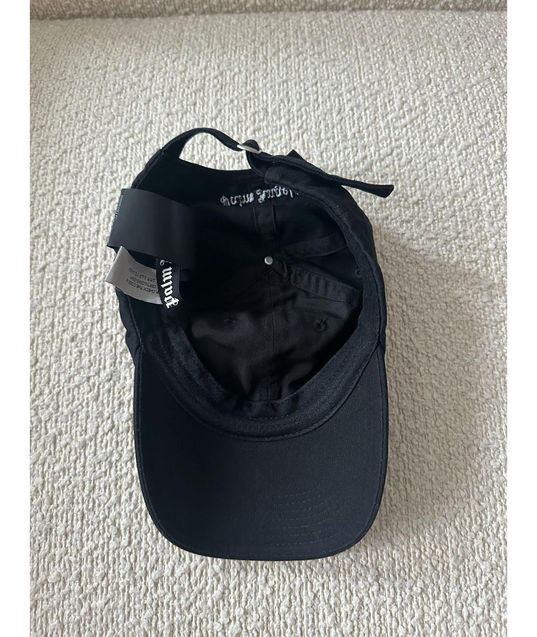 PALM ANGELS Черная хлопковая кепка, фото 3