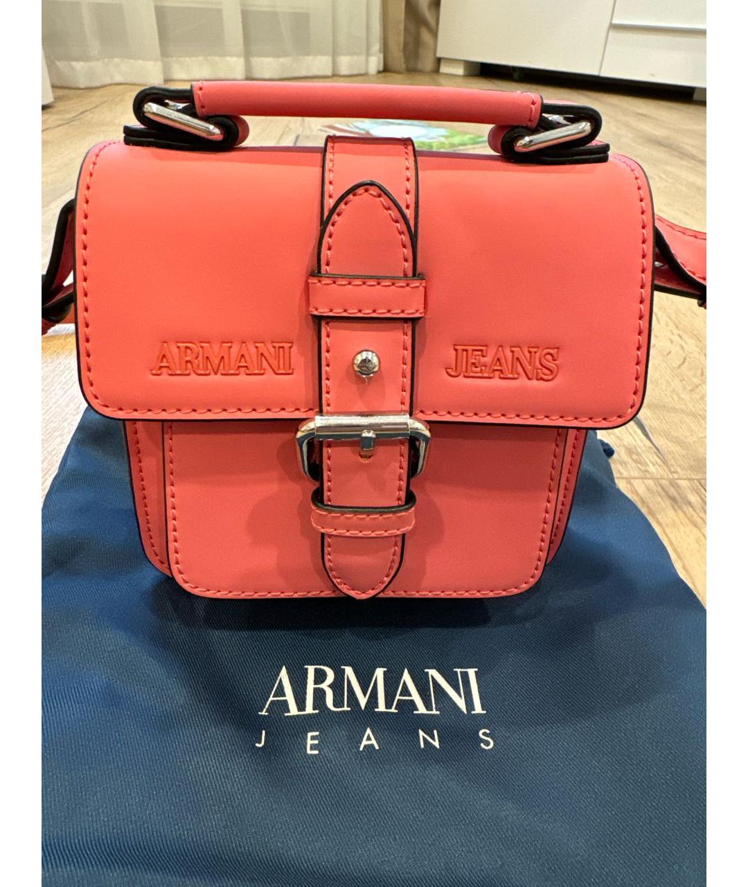 ARMANI JEANS Коралловая сумка через плечо, фото 5