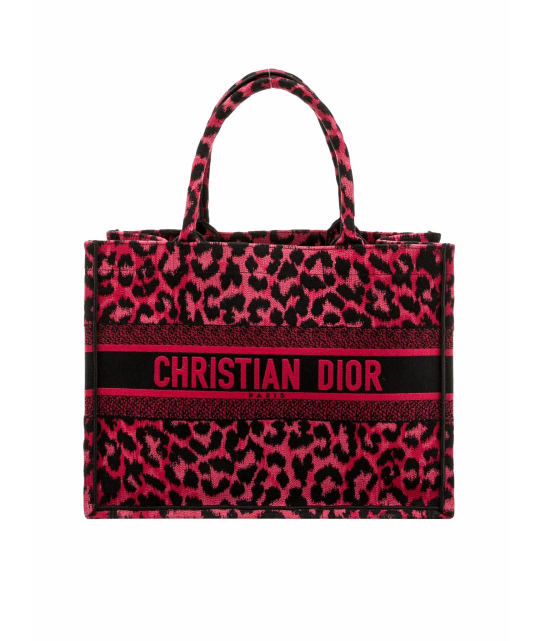 CHRISTIAN DIOR Бордовая тканевая сумка тоут, фото 1