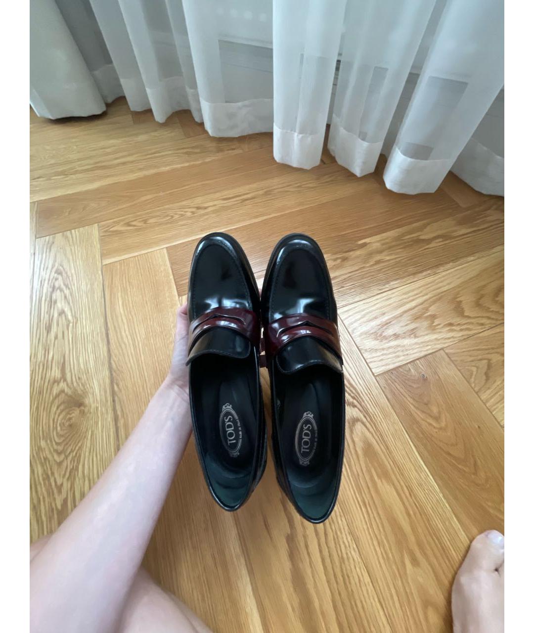 TOD'S Черные кожаные туфли, фото 3