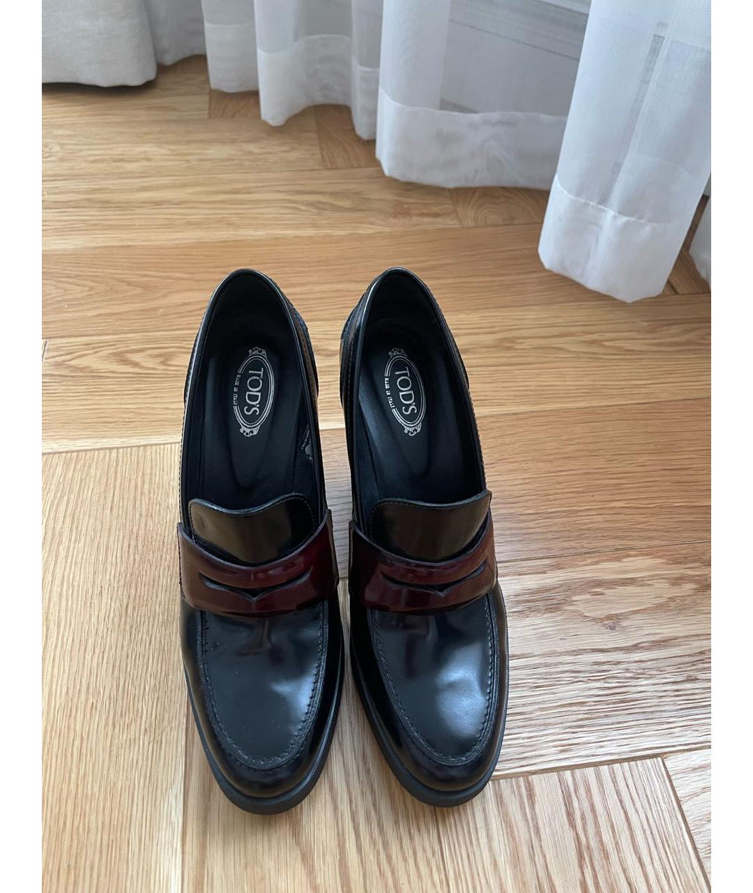 TOD'S Черные кожаные туфли, фото 2