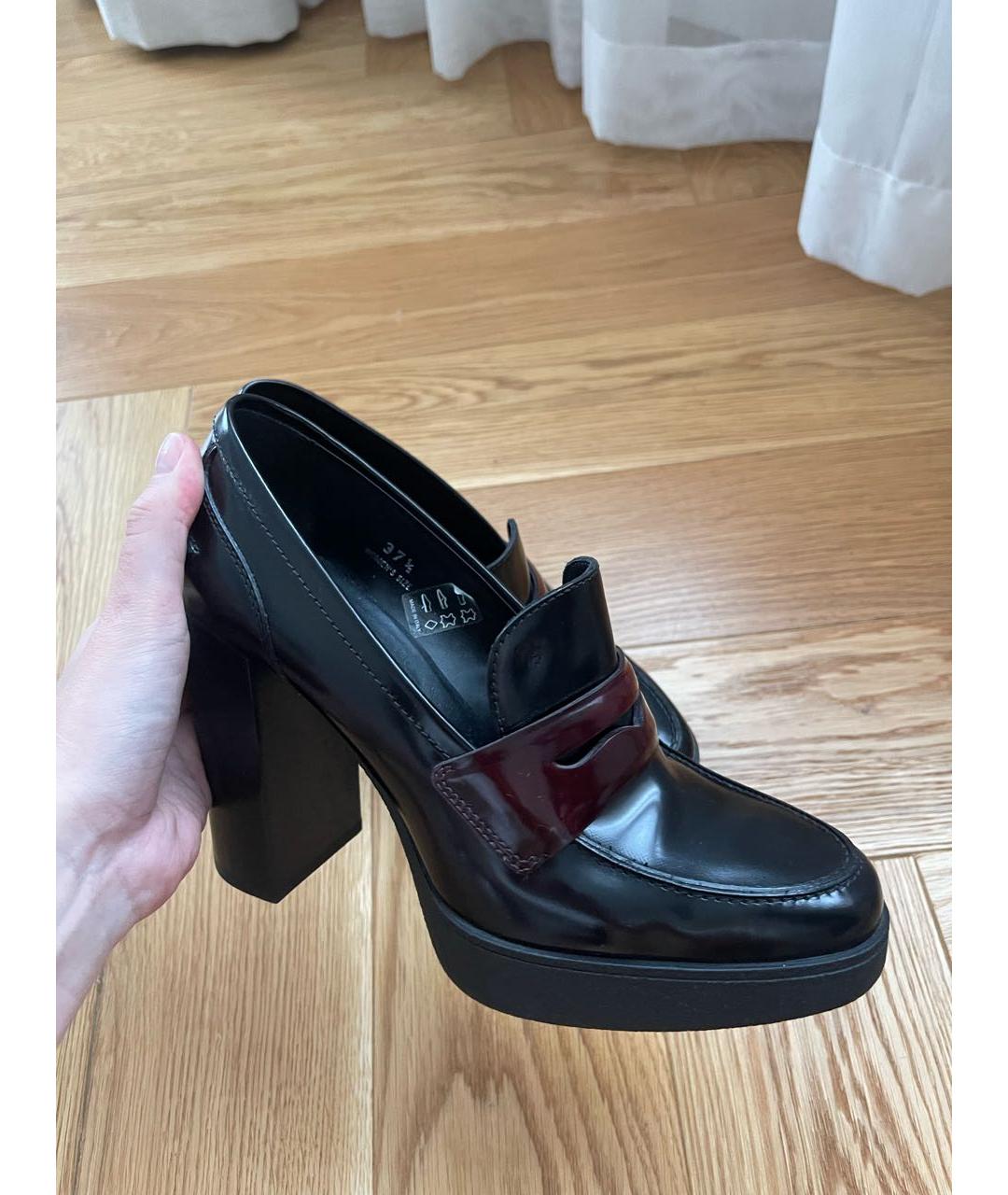 TOD'S Черные кожаные туфли, фото 6