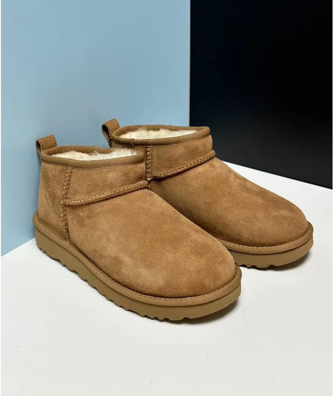 UGG AUSTRALIA Коричневые замшевые ботинки, фото 2