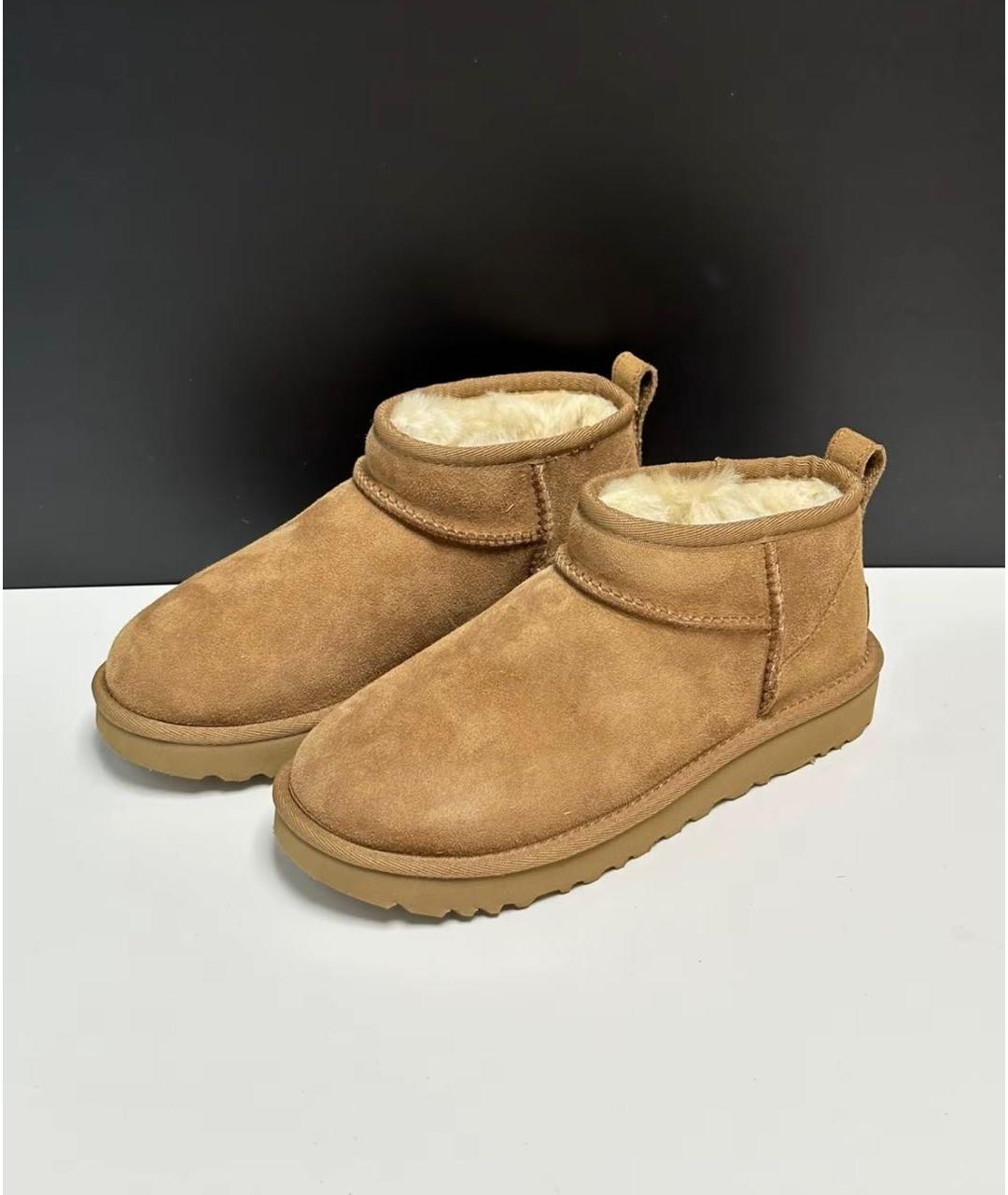 UGG AUSTRALIA Коричневые замшевые ботинки, фото 4
