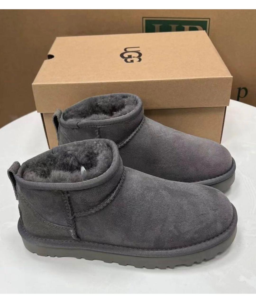 UGG AUSTRALIA Серые замшевые ботинки, фото 2