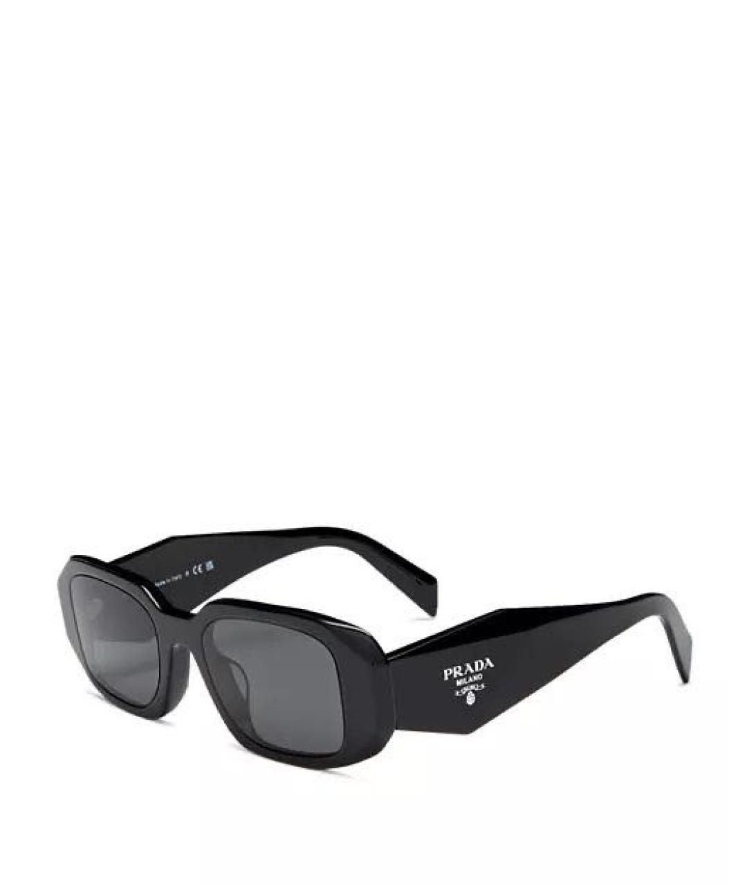 PRADA Черные пластиковые солнцезащитные очки, фото 2