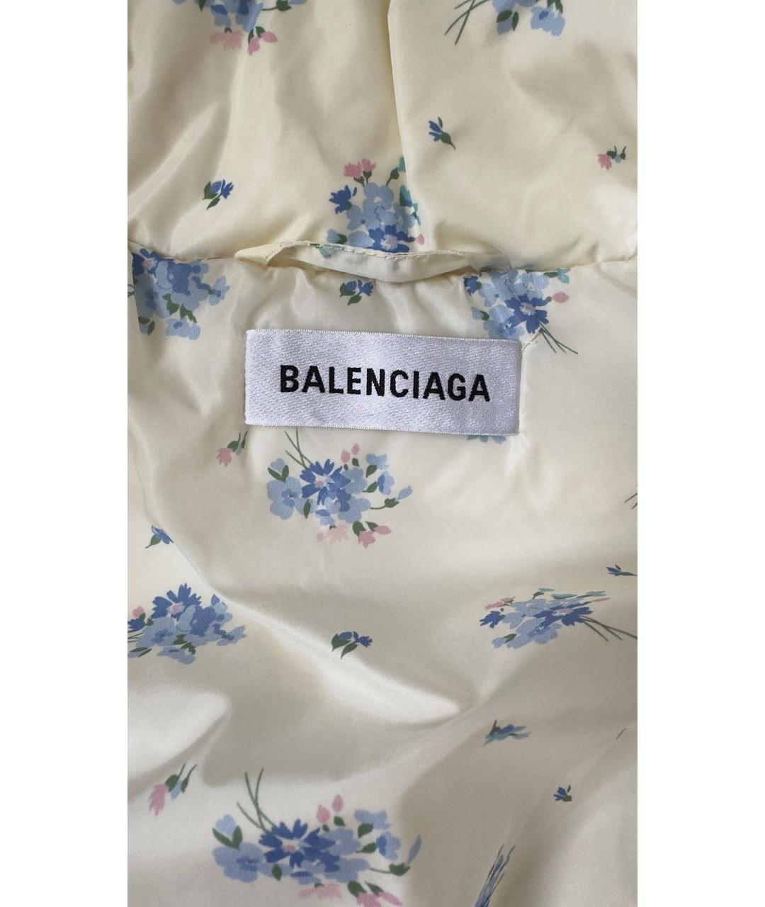 BALENCIAGA Белый полиэстеровый пуховик, фото 4