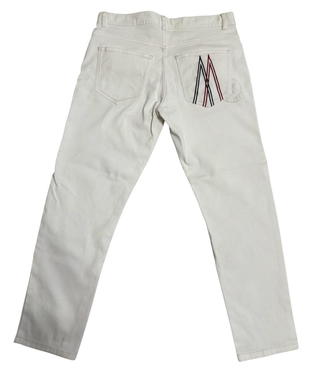 MONCLER Белые джинсы скинни, фото 2