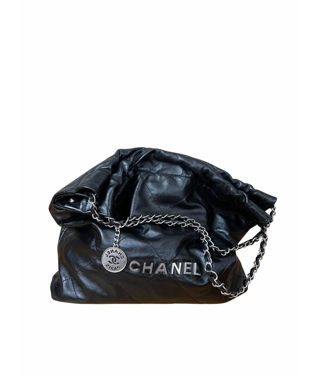 CHANEL Черная кожаная сумка тоут, фото 1