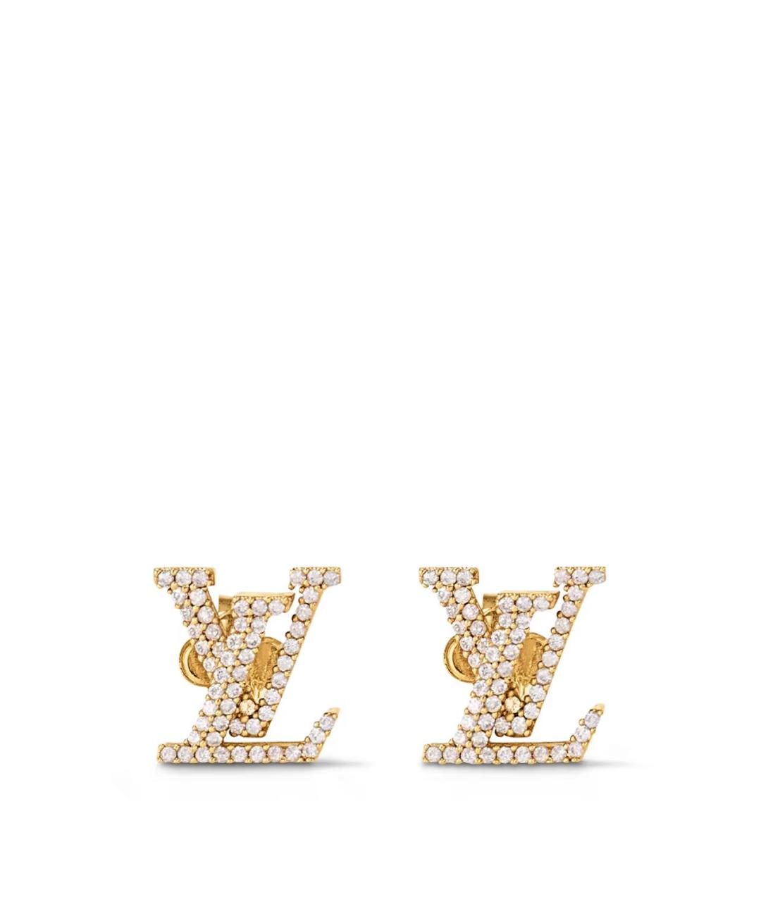 LOUIS VUITTON Золотые латунные серьги, фото 1