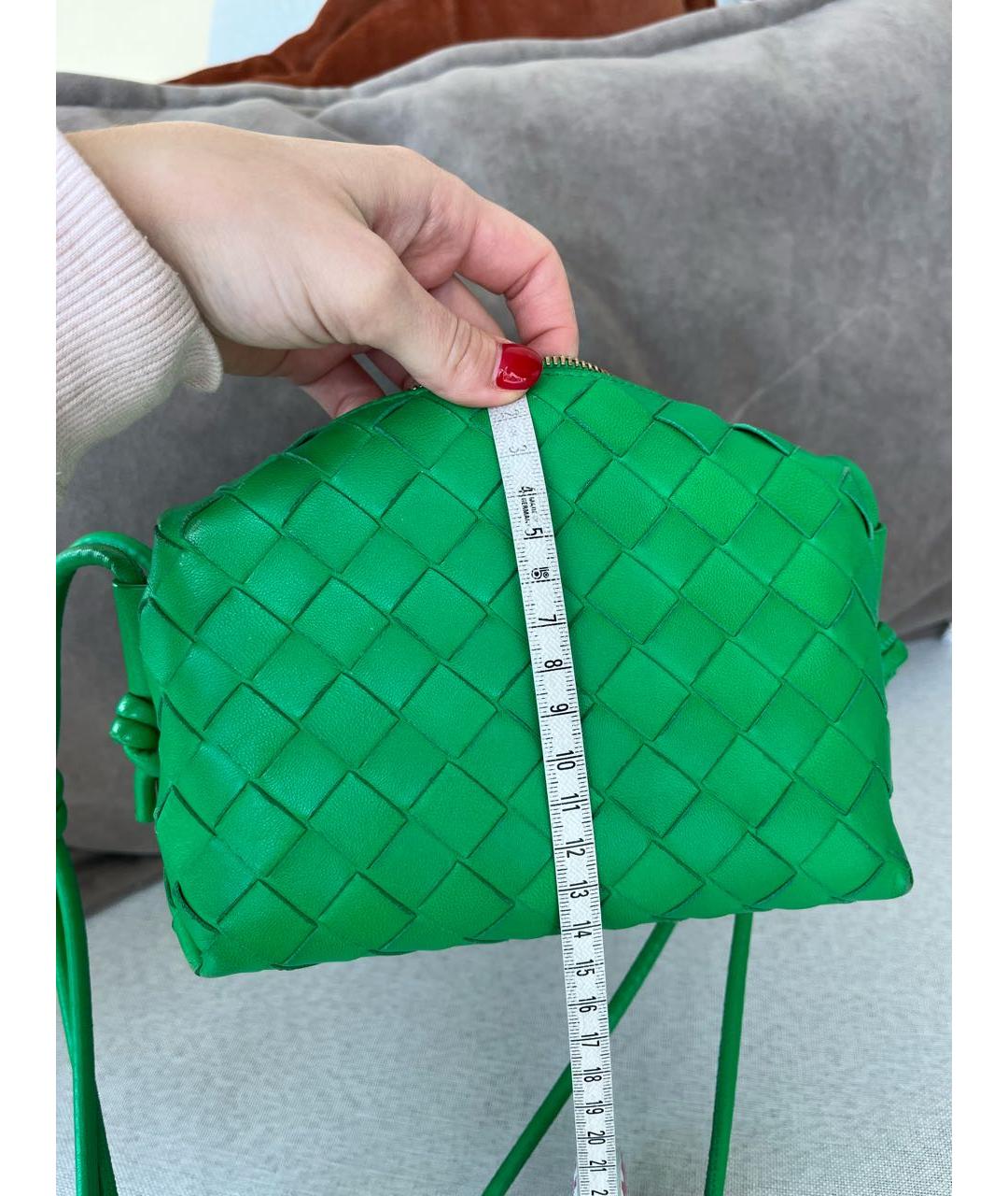 BOTTEGA VENETA Зеленая кожаная сумка через плечо, фото 5