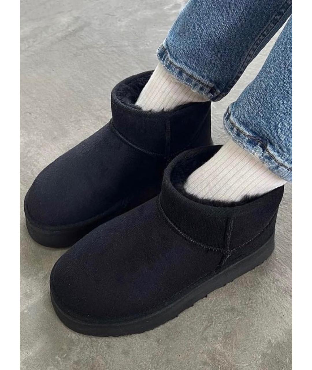 UGG AUSTRALIA Черные замшевые ботинки, фото 5