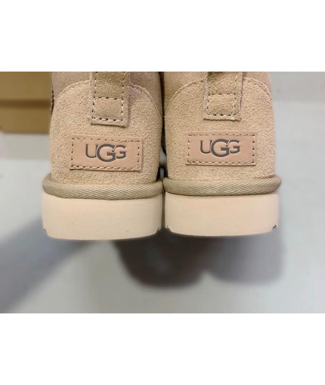 UGG AUSTRALIA Бежевые замшевые ботинки, фото 3