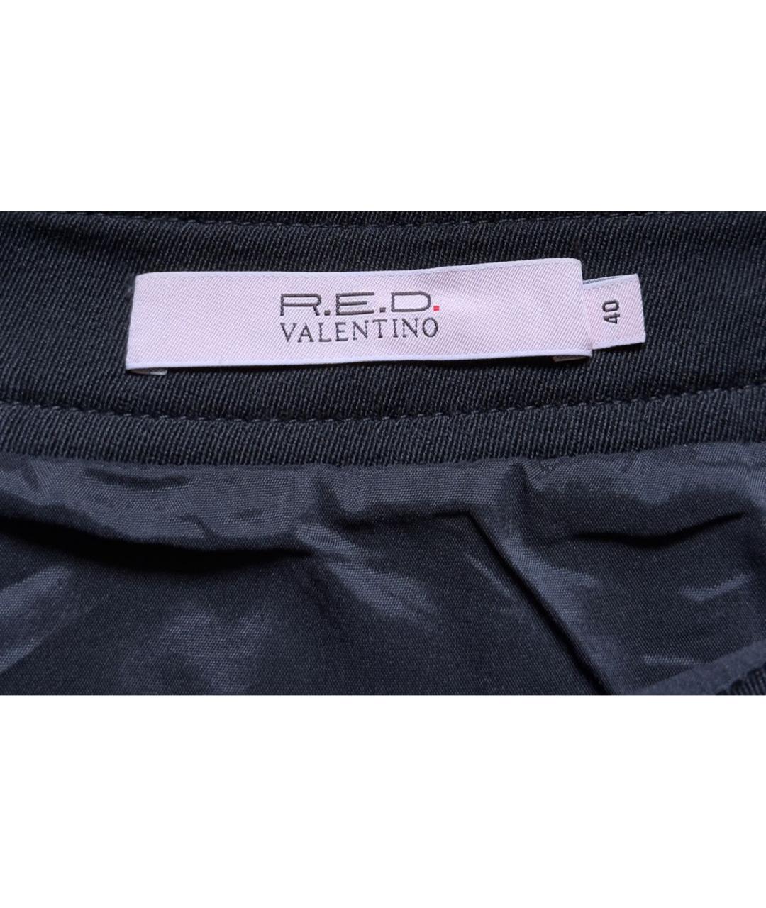 RED VALENTINO Черная шерстяная юбка миди, фото 3