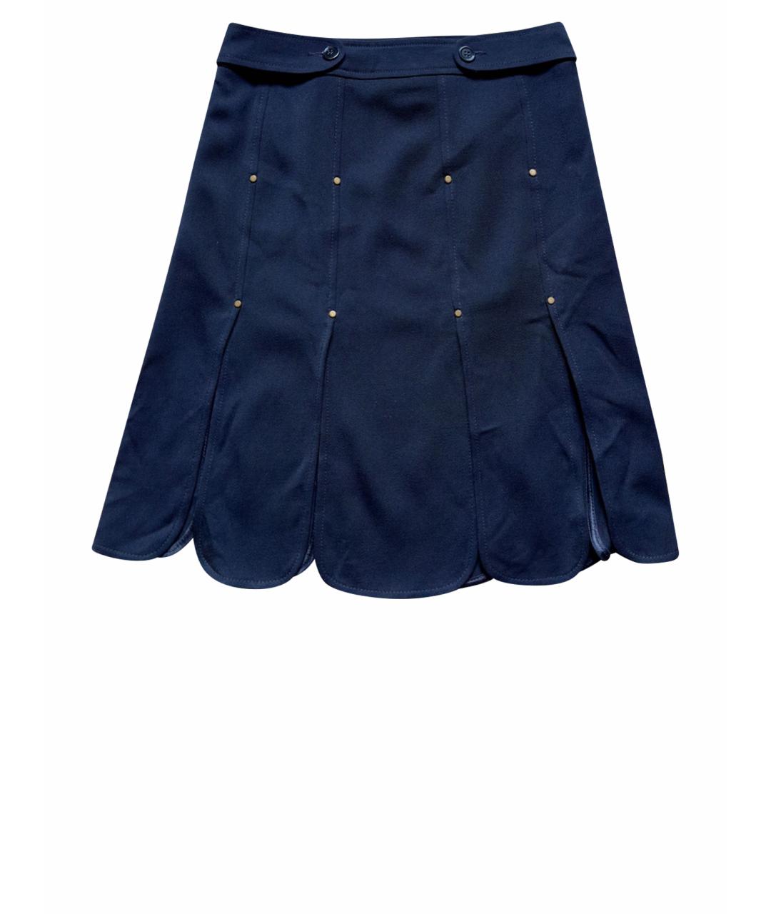 RED VALENTINO Черная шерстяная юбка миди, фото 1