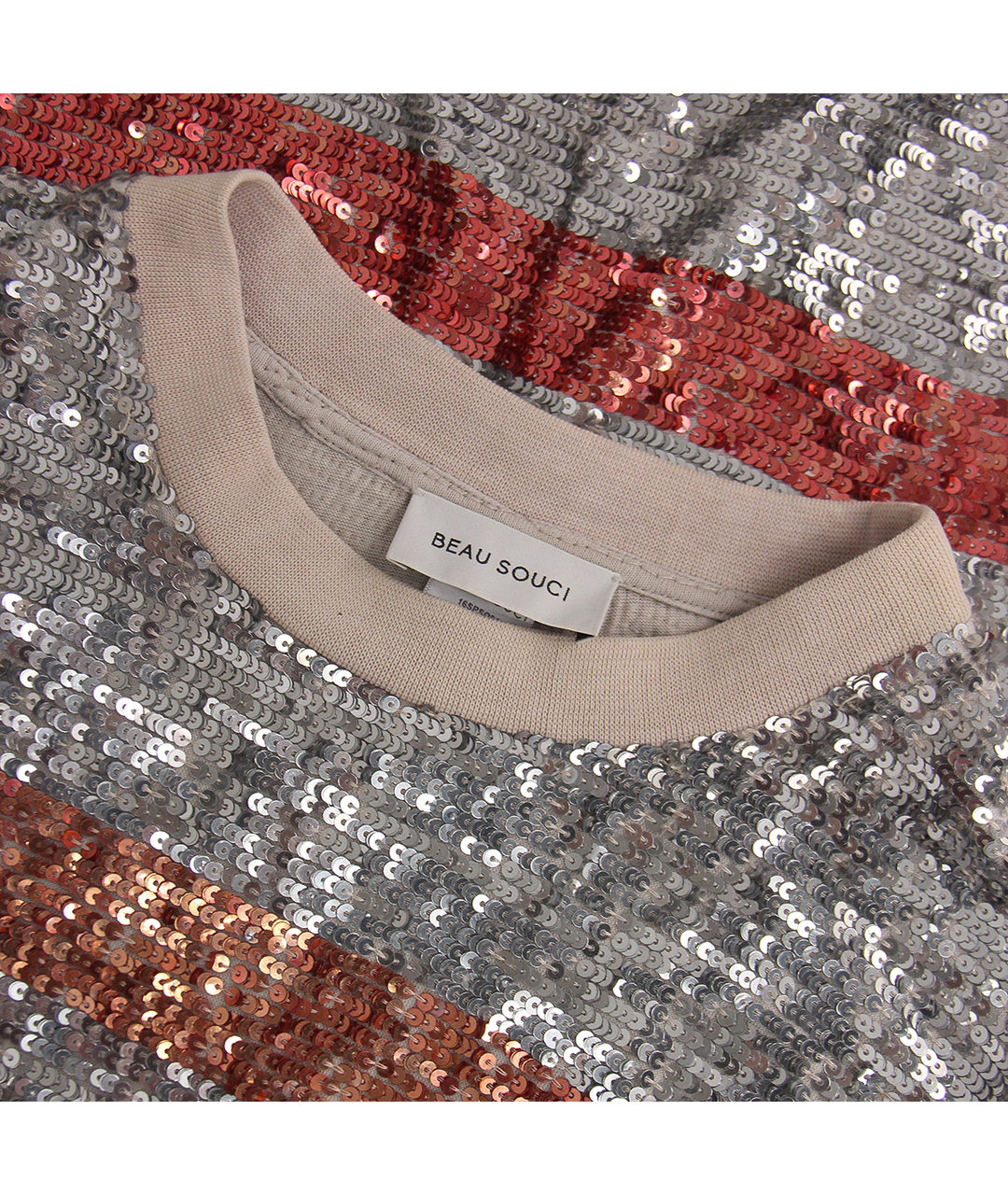 BEAU SOUCI Серебрянный хлопковый джемпер / свитер, фото 3
