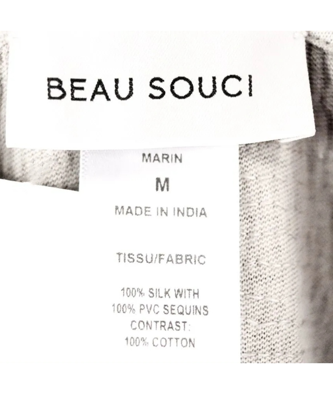 BEAU SOUCI Серебрянный хлопковый джемпер / свитер, фото 6