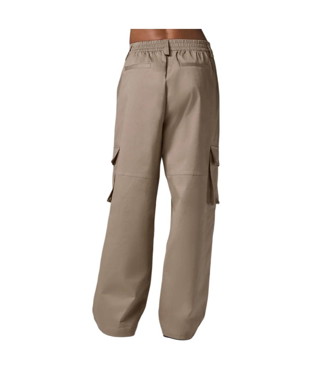 ALO YOGA Бежевые прямые брюки, фото 2