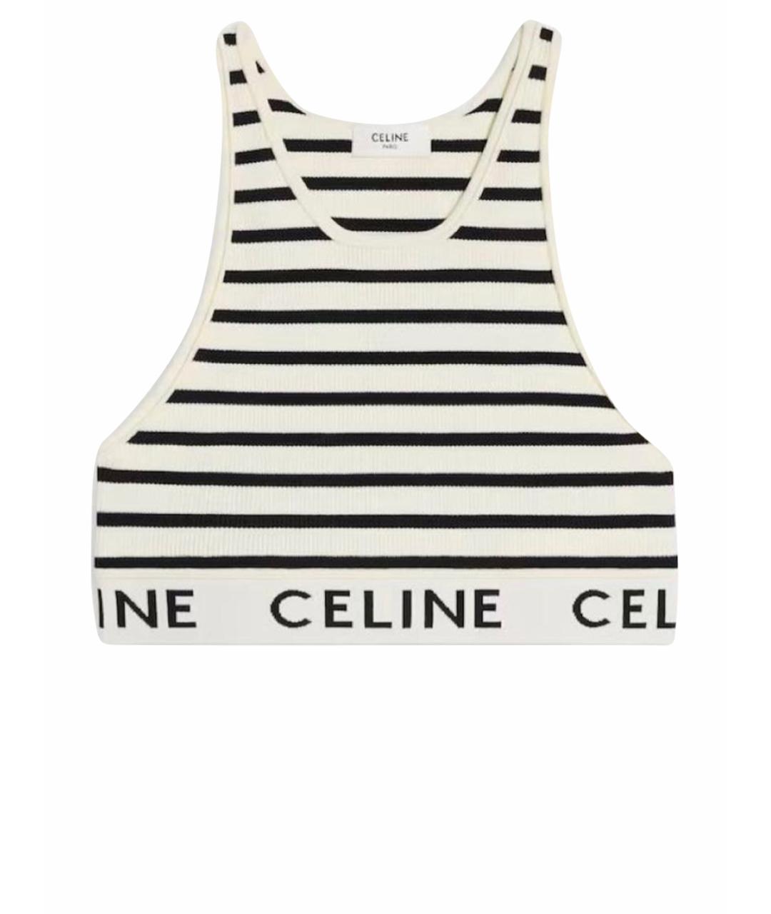 CELINE Белая майка, фото 1