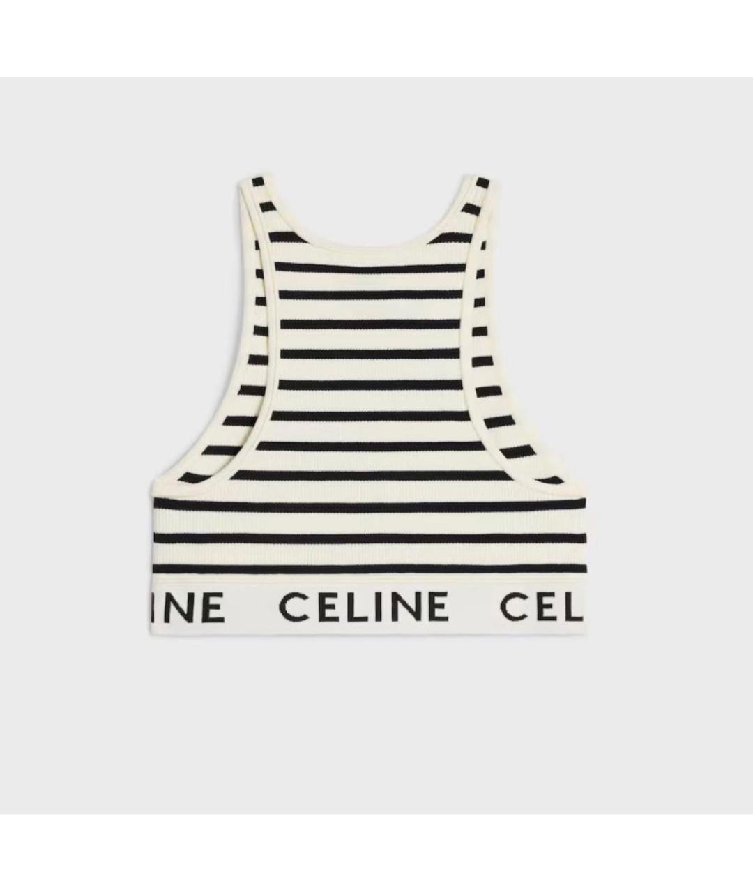 CELINE Белая майка, фото 2