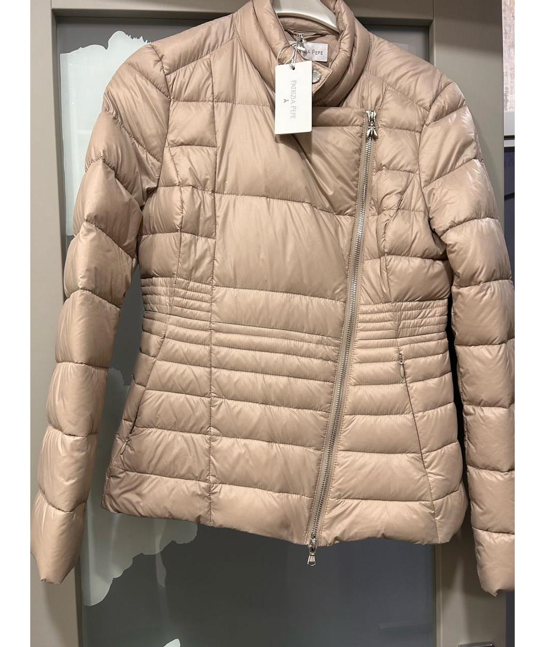 PATRIZIA PEPE Бежевая полиамидовая куртка, фото 4