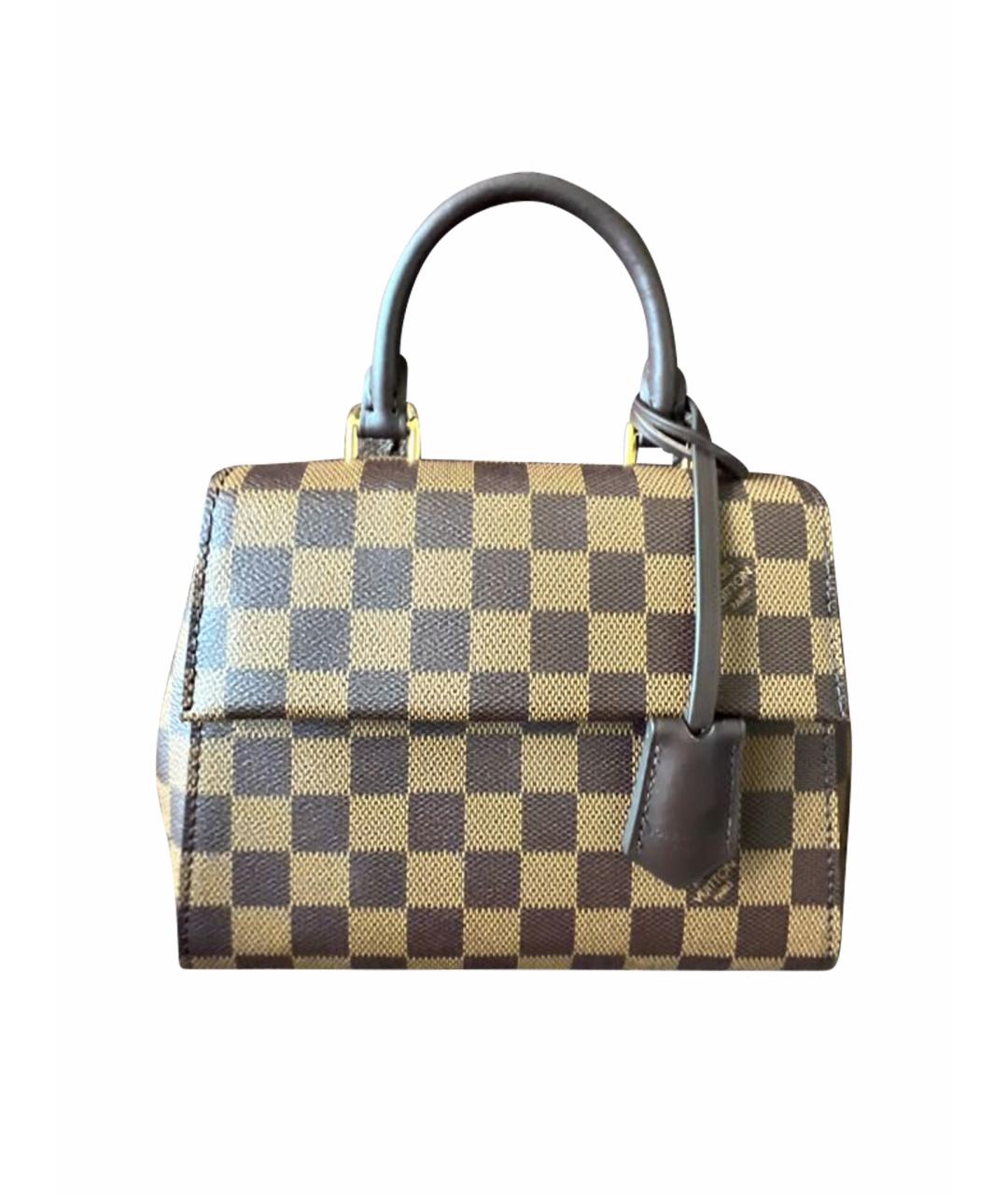 LOUIS VUITTON Коричневая кожаная сумка с короткими ручками, фото 1