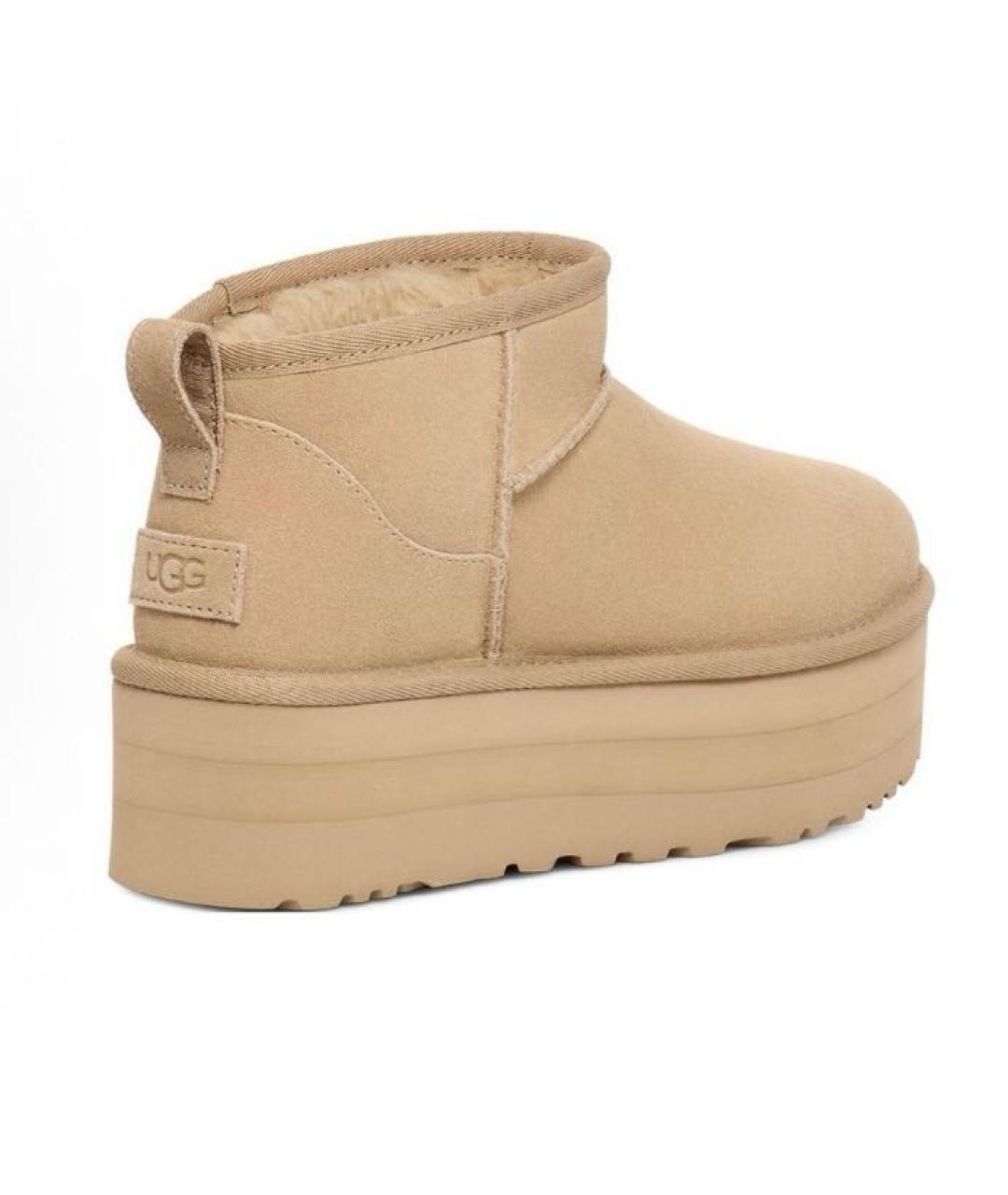 UGG AUSTRALIA Бежевые замшевые ботинки, фото 2