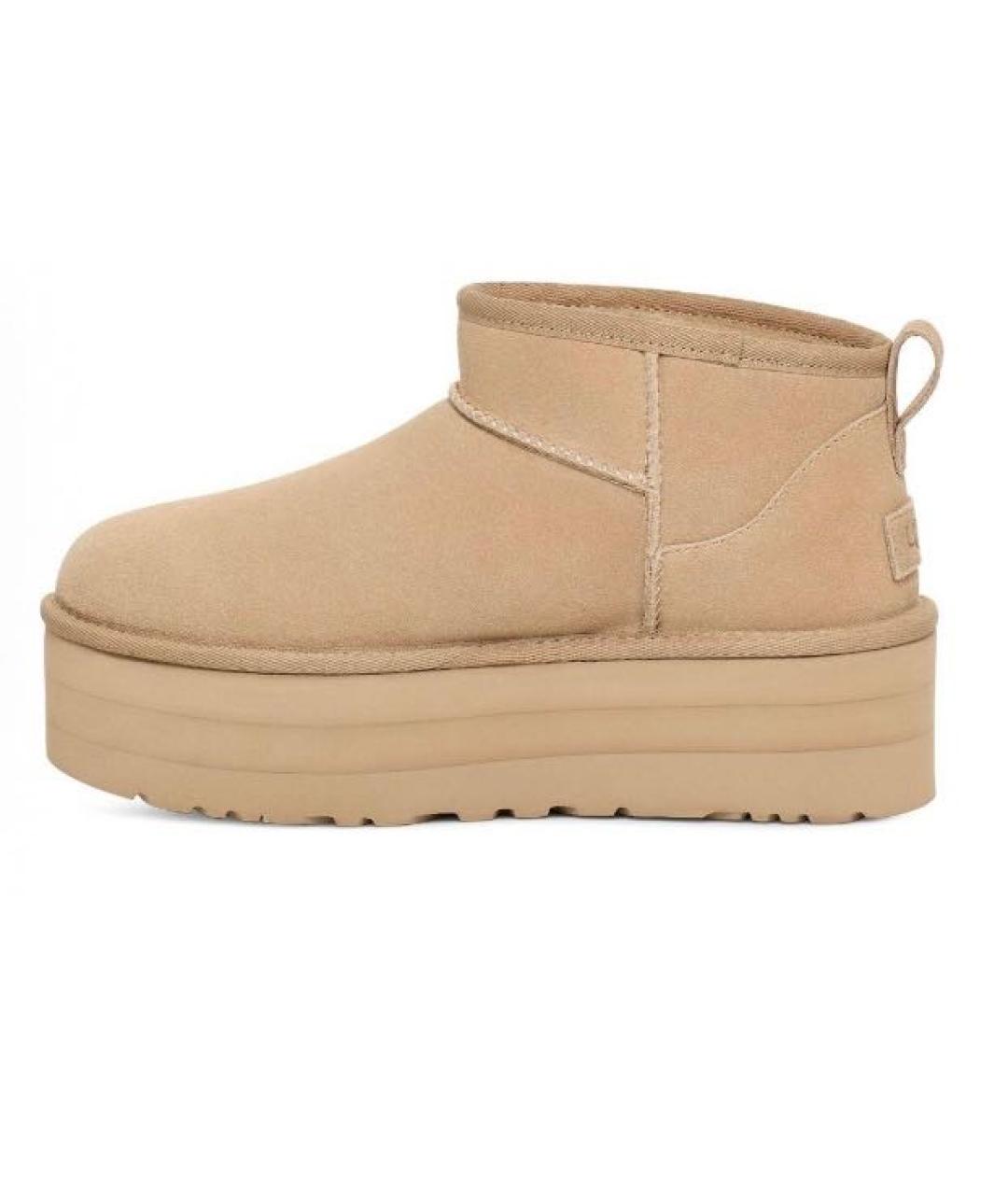 UGG AUSTRALIA Бежевые замшевые ботинки, фото 6