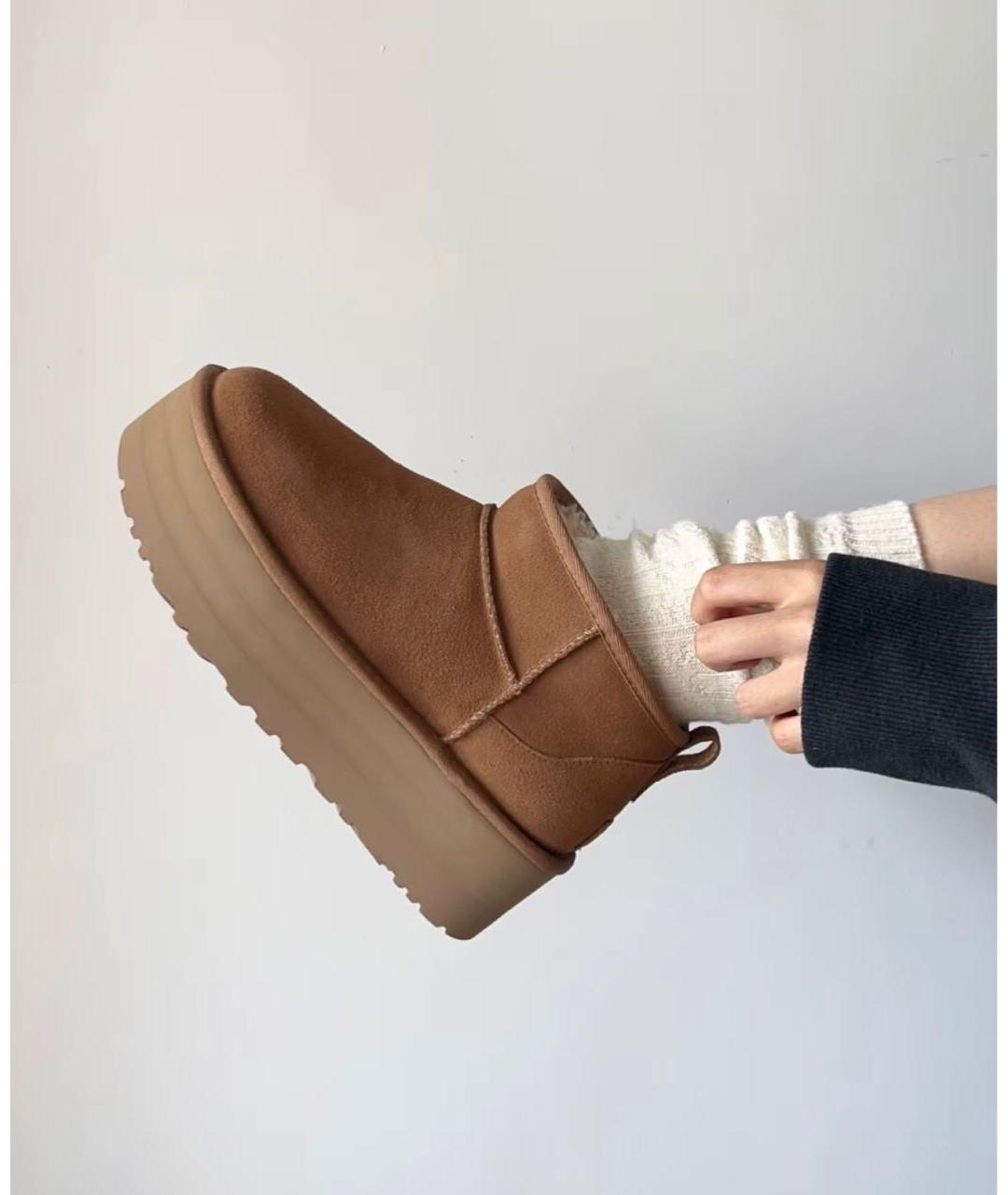 UGG AUSTRALIA Коричневые замшевые ботинки, фото 6