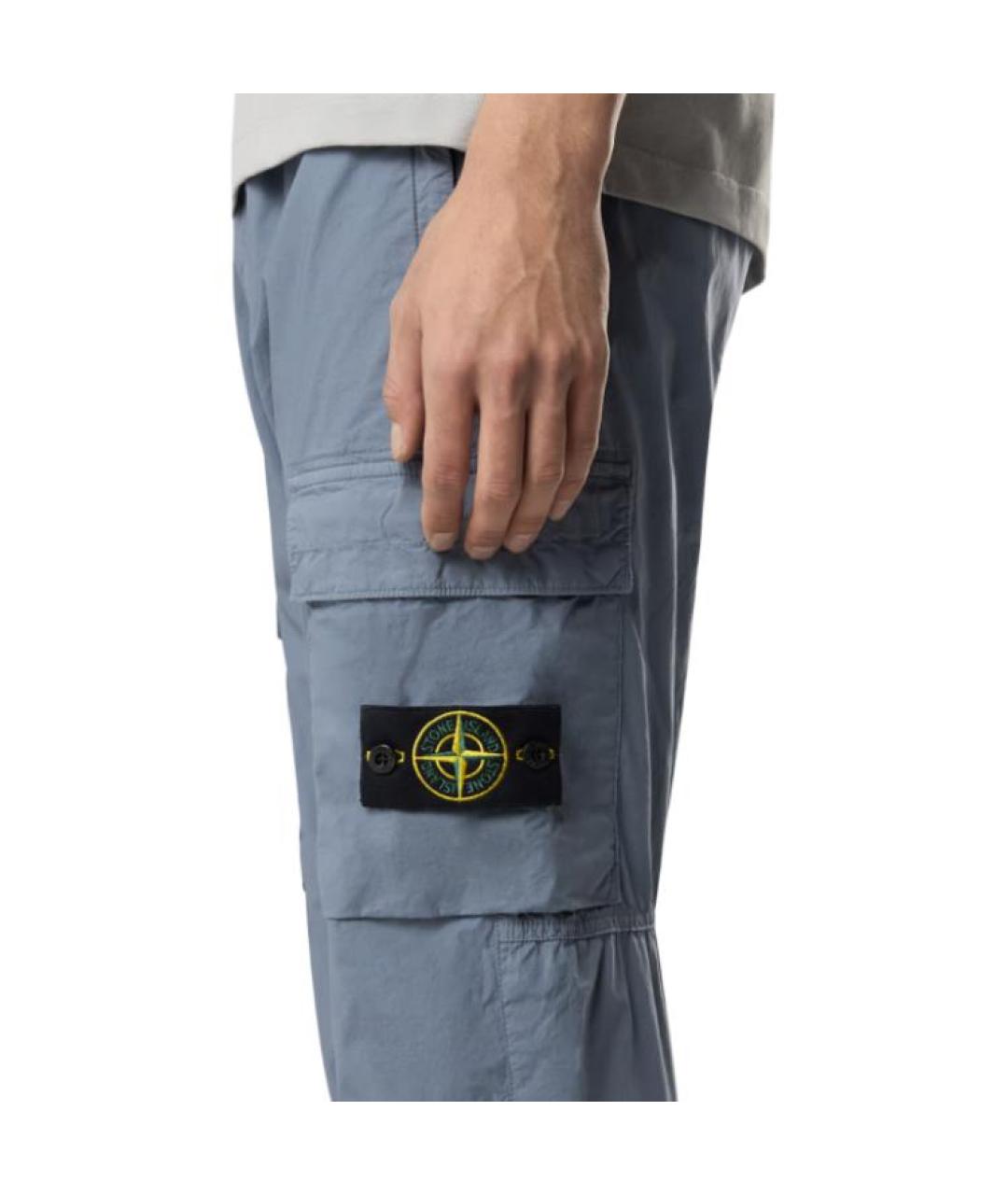 STONE ISLAND Синие повседневные брюки, фото 6