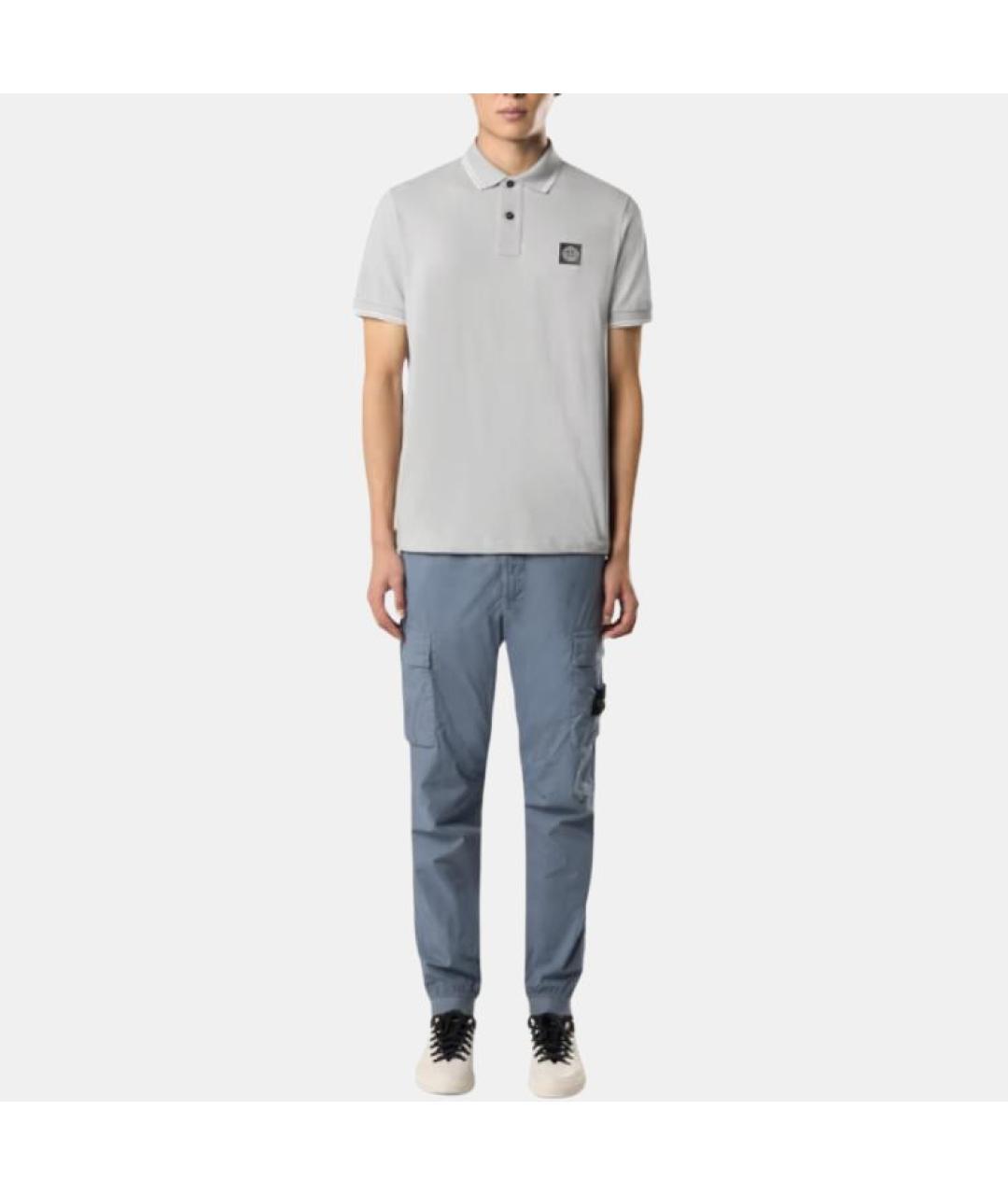 STONE ISLAND Синие повседневные брюки, фото 3