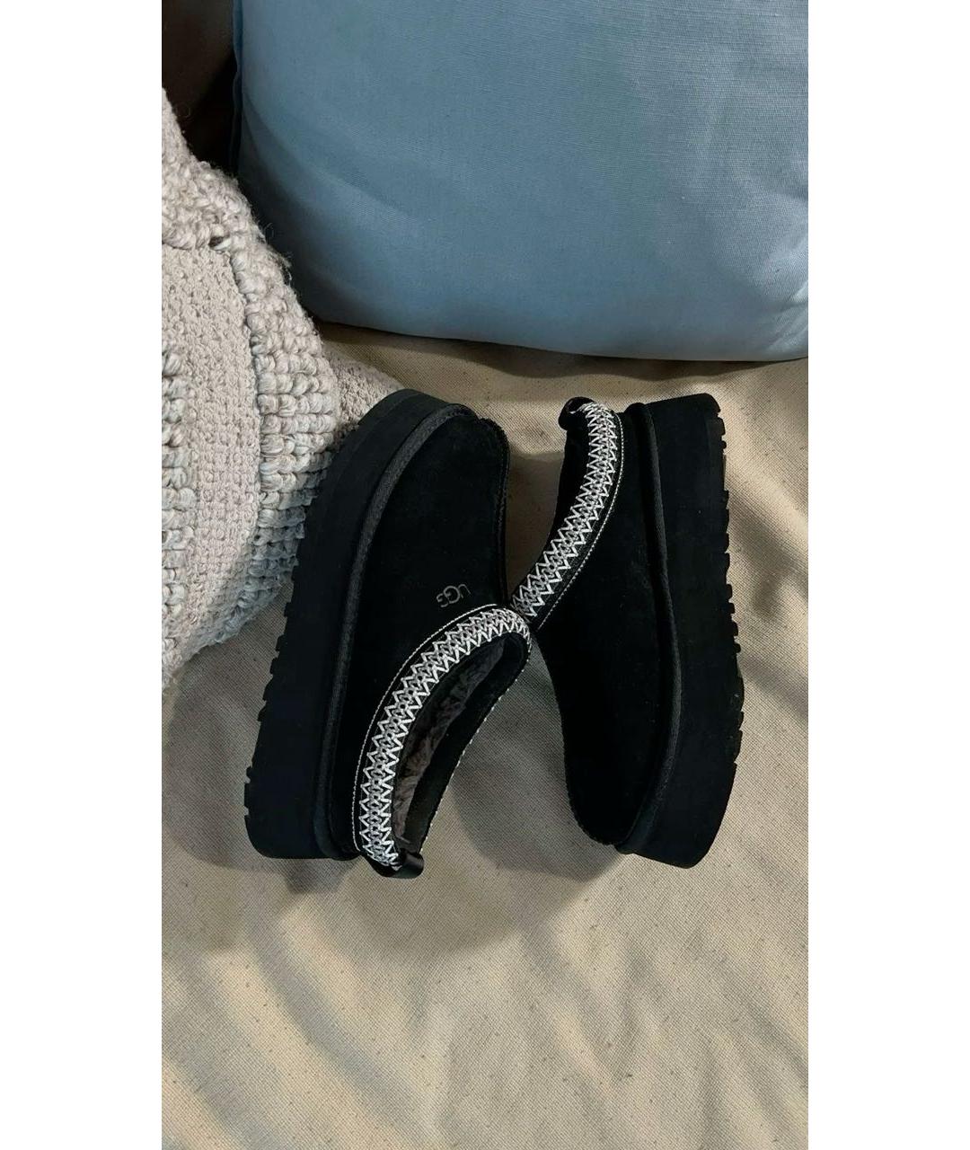 UGG AUSTRALIA Черные замшевые сабо, фото 5