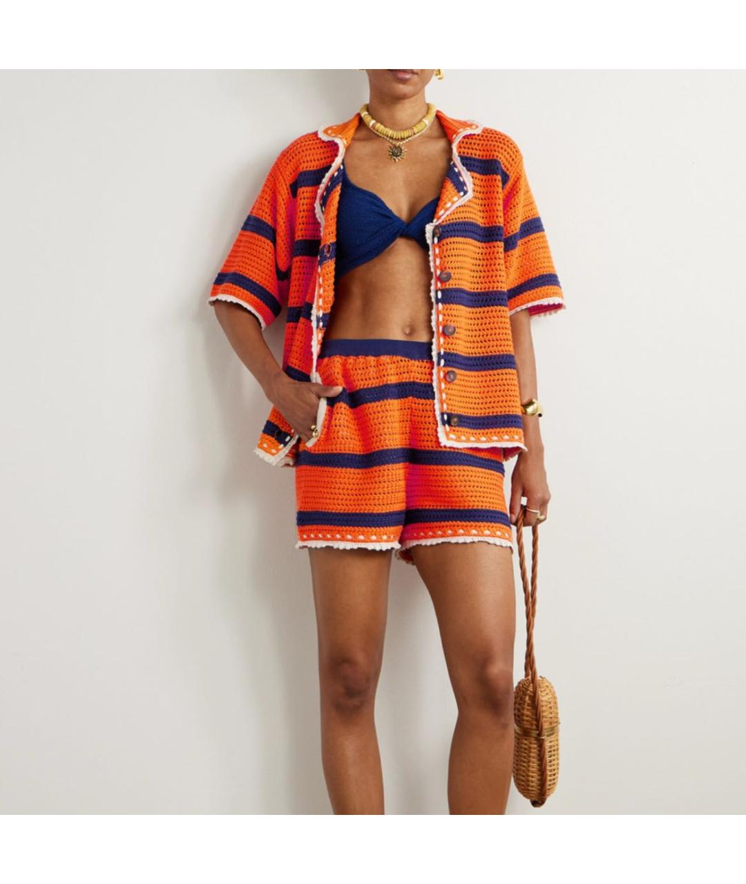 LA DOUBLE J Оранжевое хлопковые шорты, фото 2