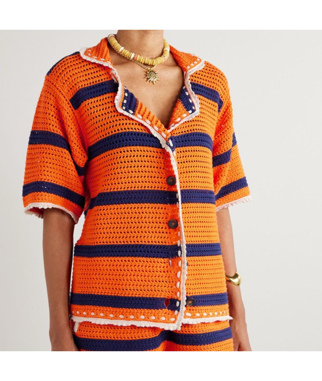 LA DOUBLE J Оранжевая хлопковая рубашка, фото 2