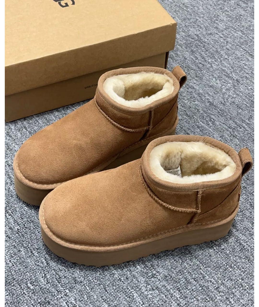 UGG AUSTRALIA Коричневые замшевые ботинки, фото 2