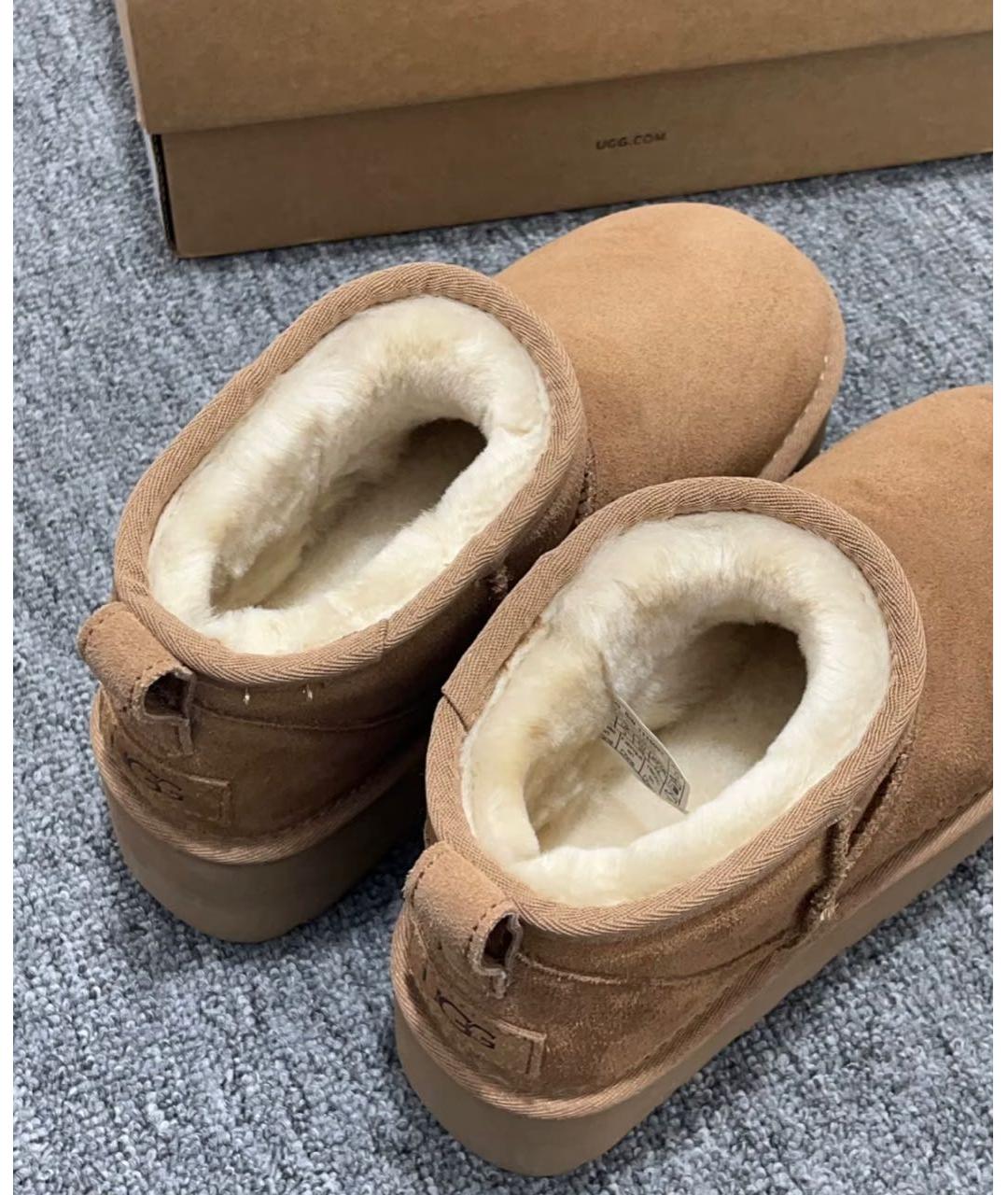 UGG AUSTRALIA Коричневые замшевые ботинки, фото 5