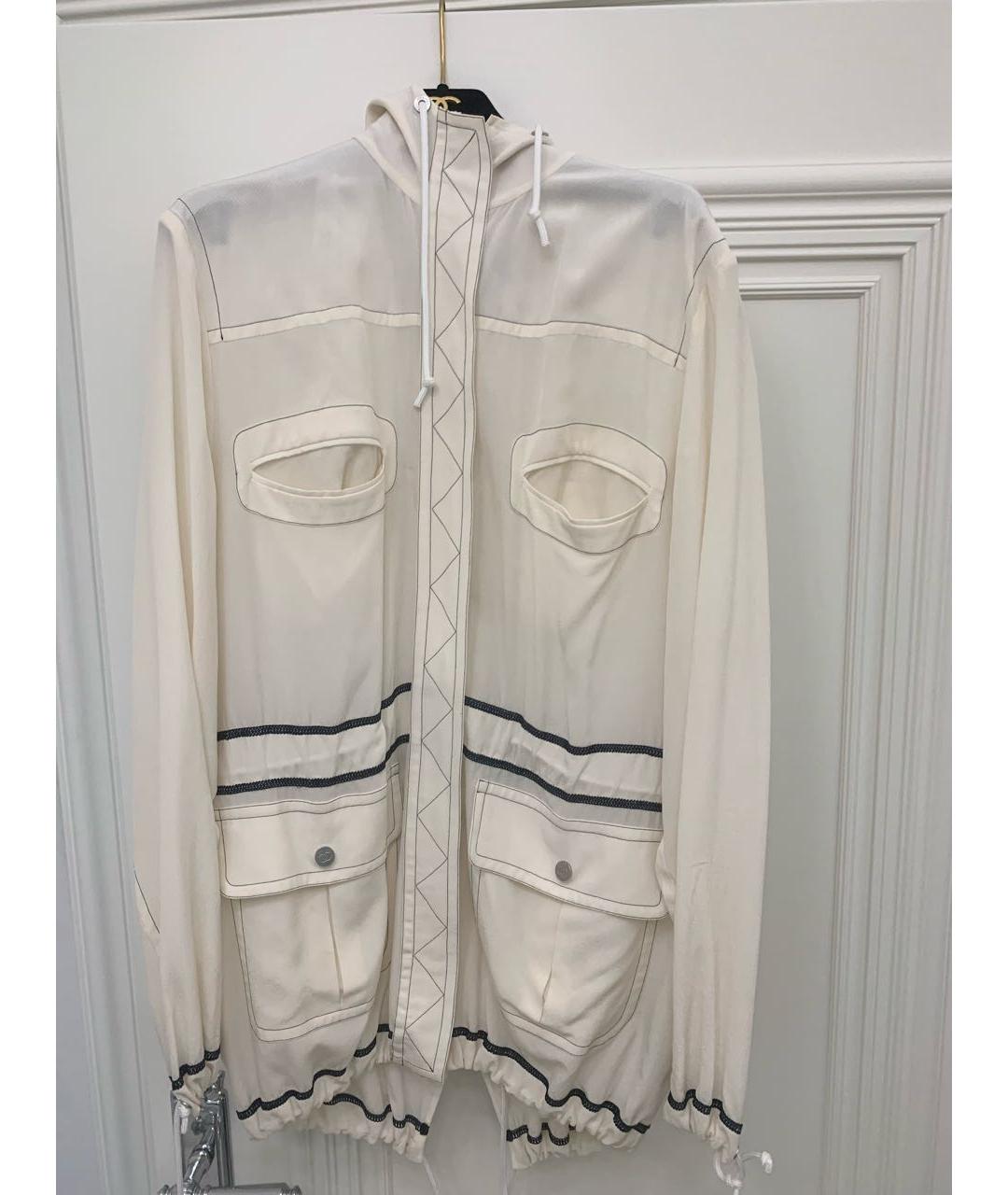 CHANEL Белая шелковая парка, фото 3