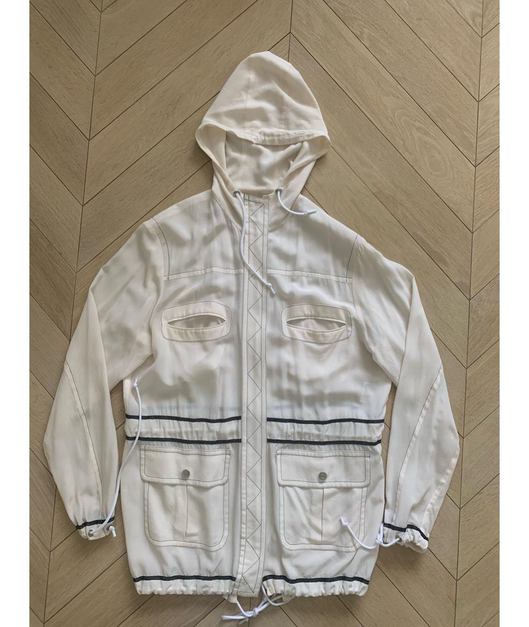CHANEL Белая шелковая парка, фото 5