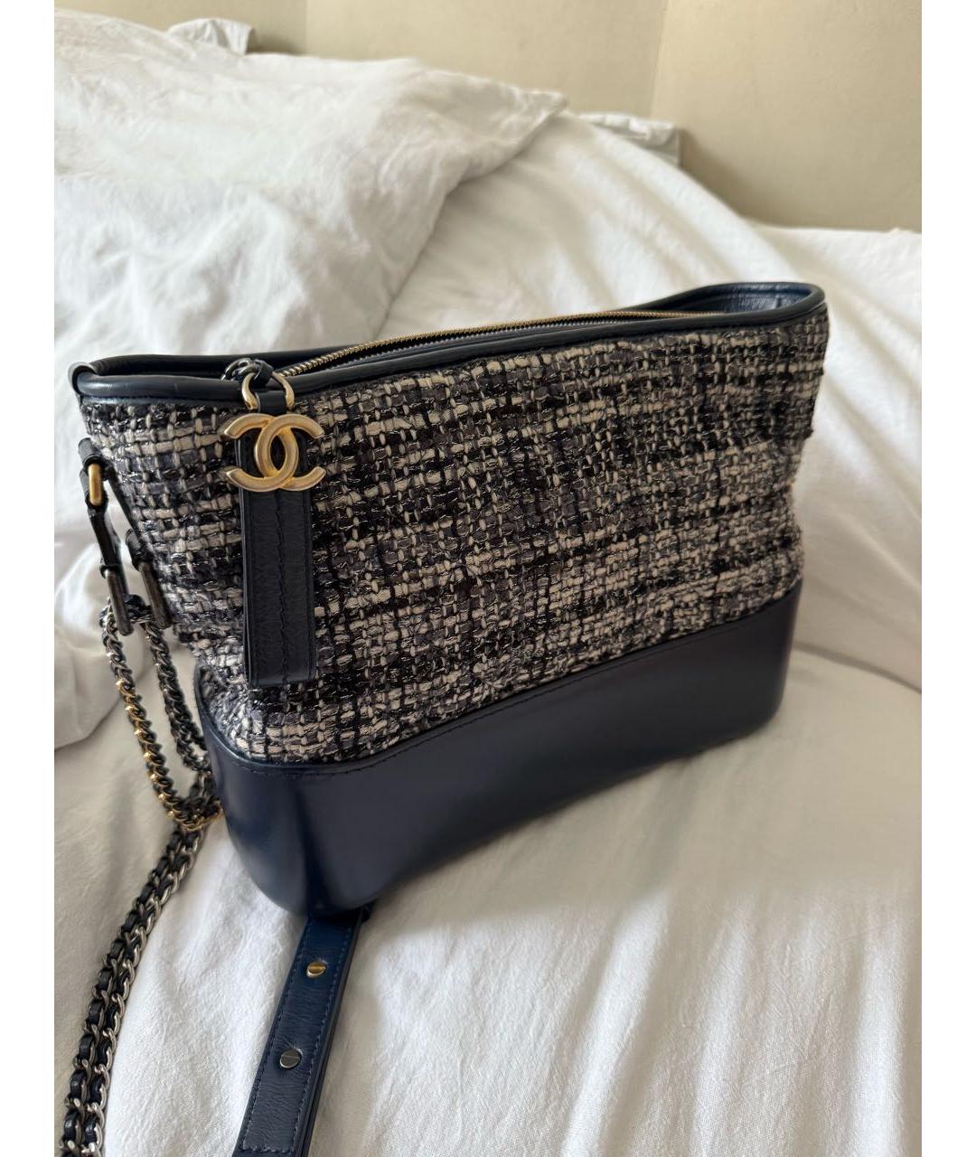 CHANEL Синяя твидовая сумка через плечо, фото 2