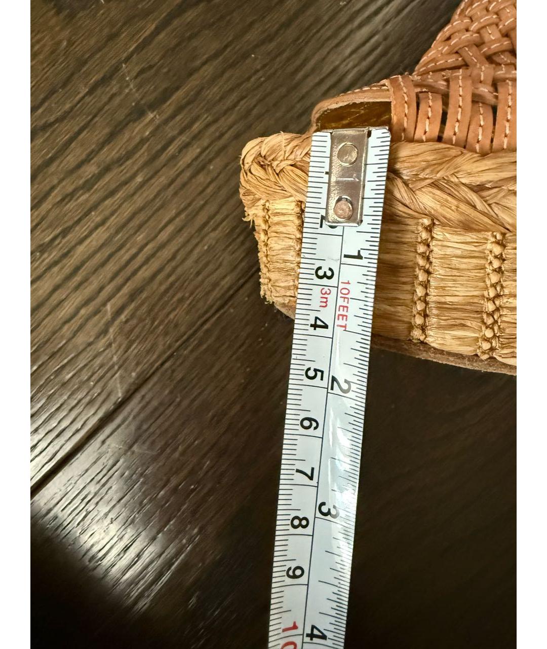 PRADA Бежевые кожаные босоножки, фото 8