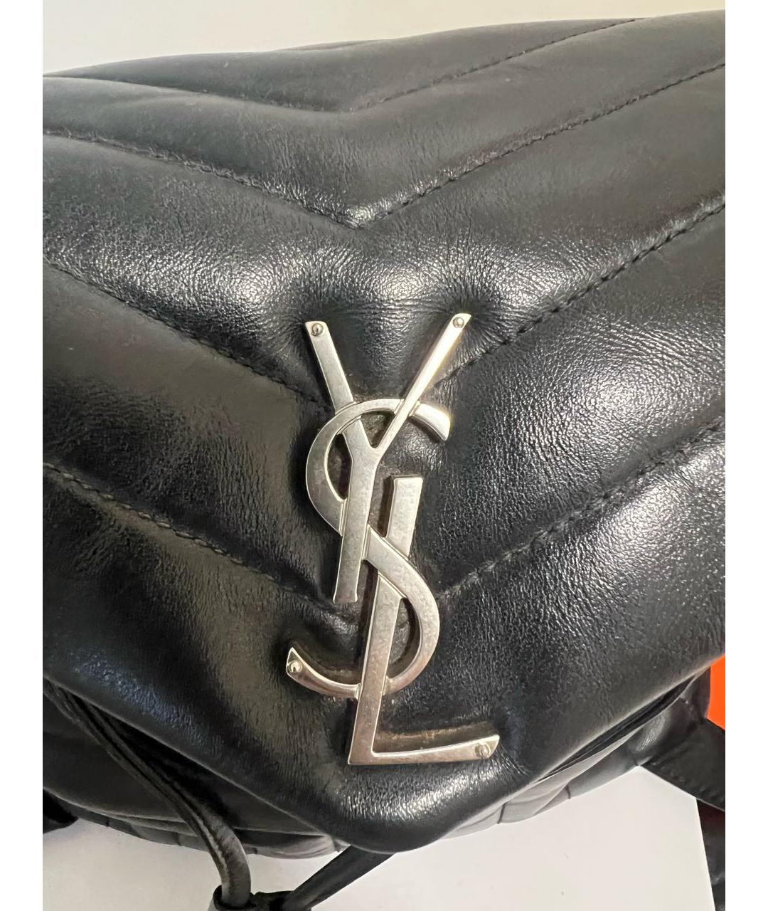 SAINT LAURENT Черный кожаный рюкзак, фото 5