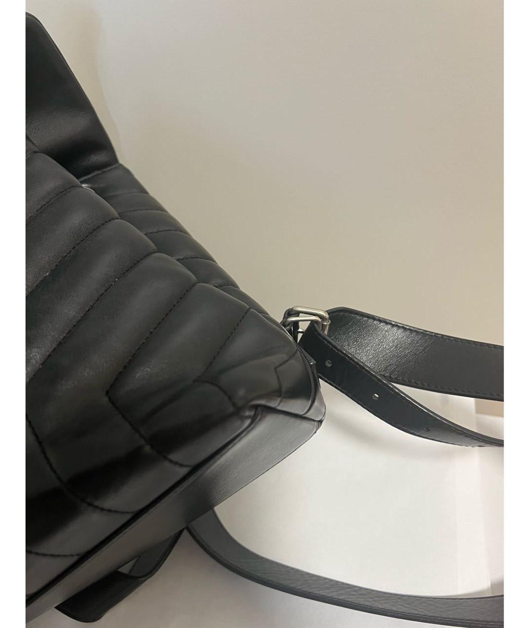 SAINT LAURENT Черный кожаный рюкзак, фото 2