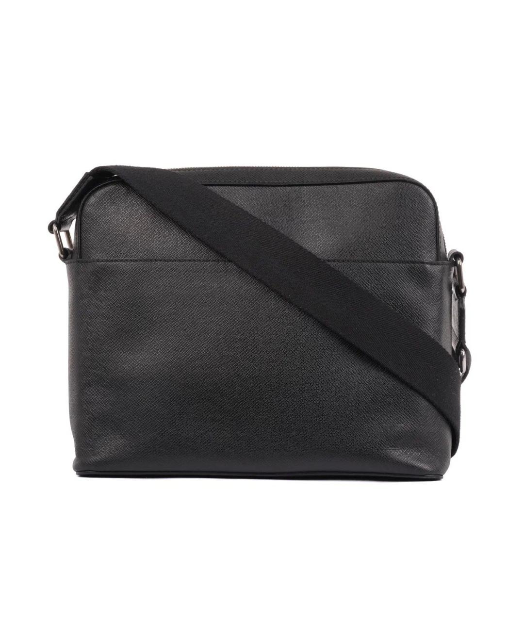 LOUIS VUITTON Черная кожаная сумка на плечо, фото 9