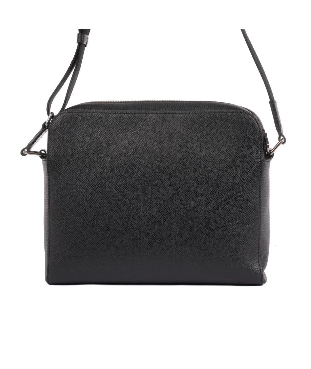 LOUIS VUITTON Черная кожаная сумка на плечо, фото 3