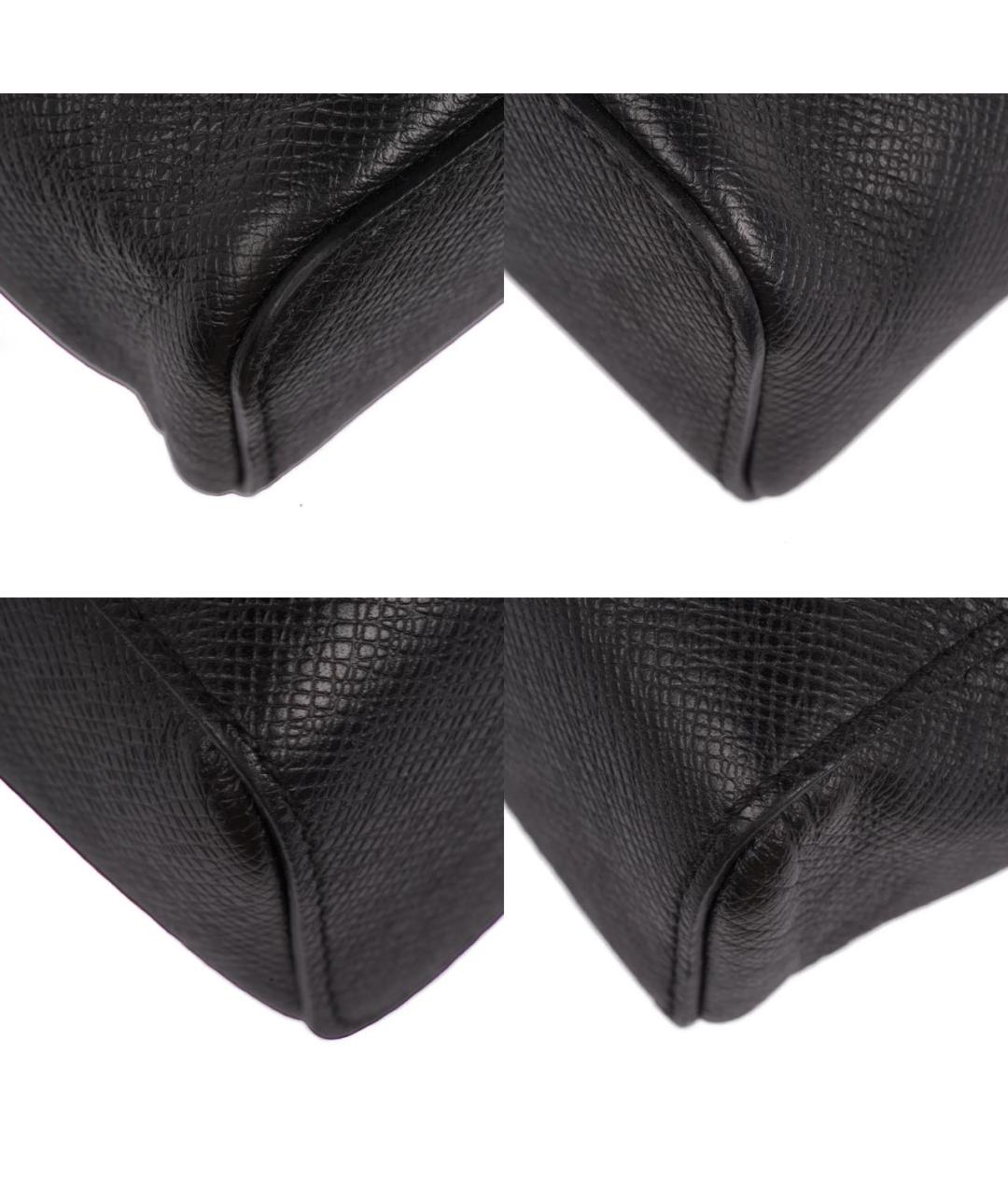 LOUIS VUITTON Черная кожаная сумка на плечо, фото 8